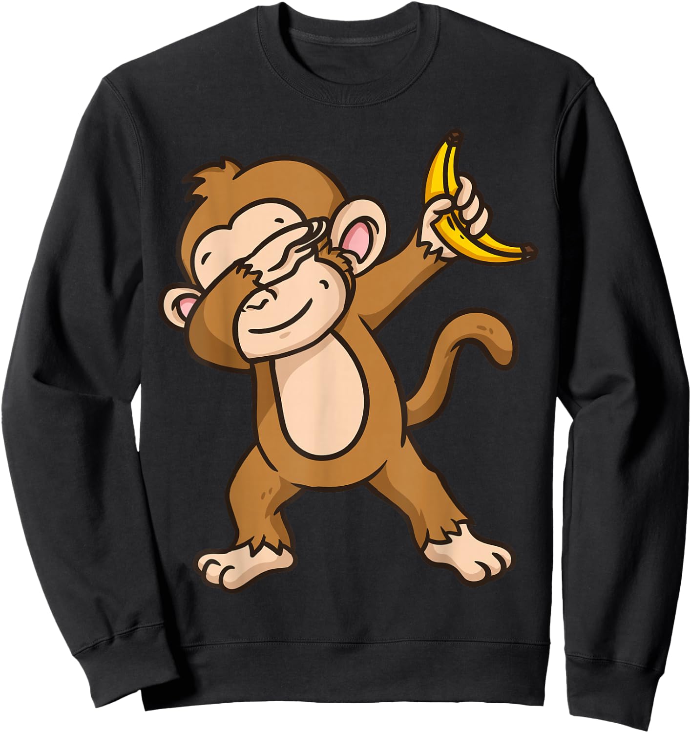 Monkey Dabbing Funny Sweatshirt - Sweatshirt | Black