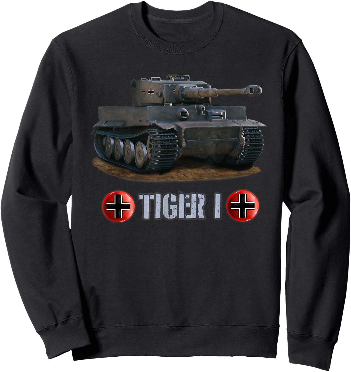 Vintage World War 2 German Tank Tiger I (1) gift Sweatshirt - Sweatshirt | Black