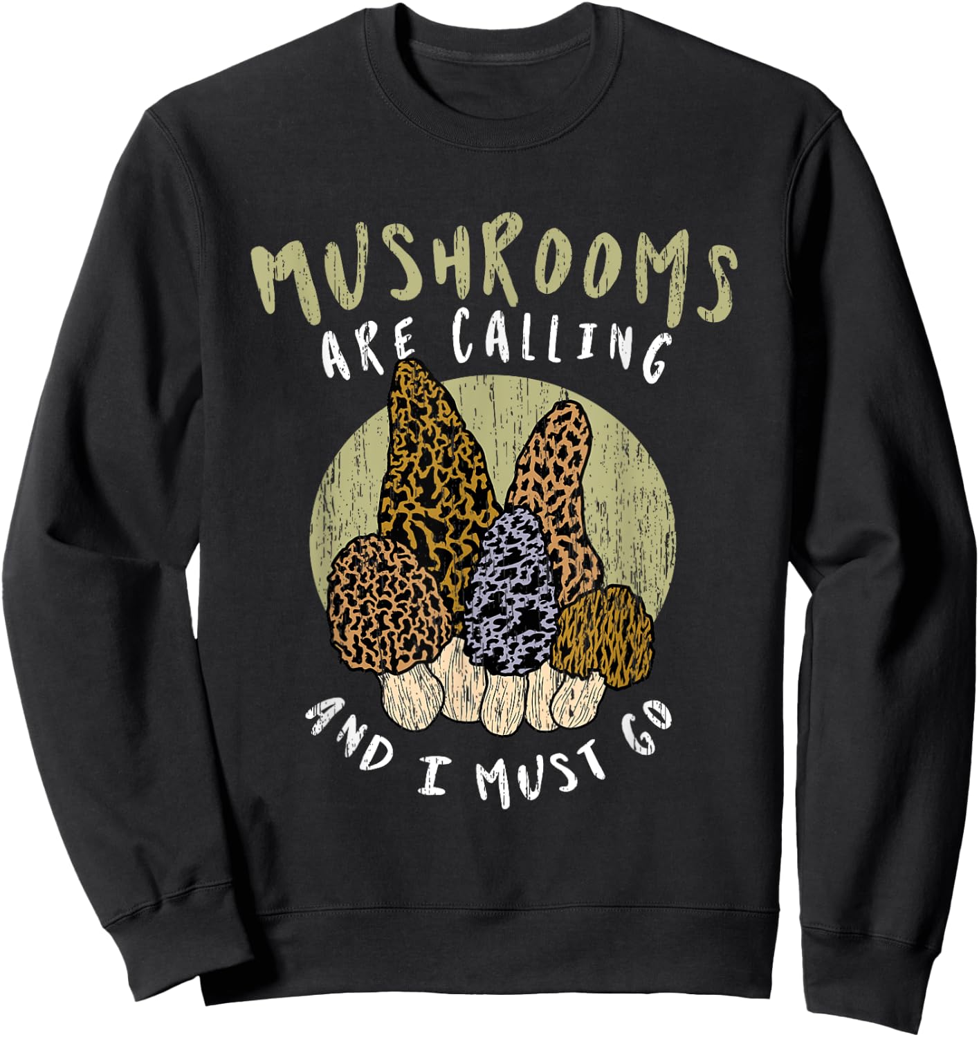Funny Mushroom Hunting Fungi Mycologist Hiking Club Gifts Sweatshirt - Sweatshirt | Black