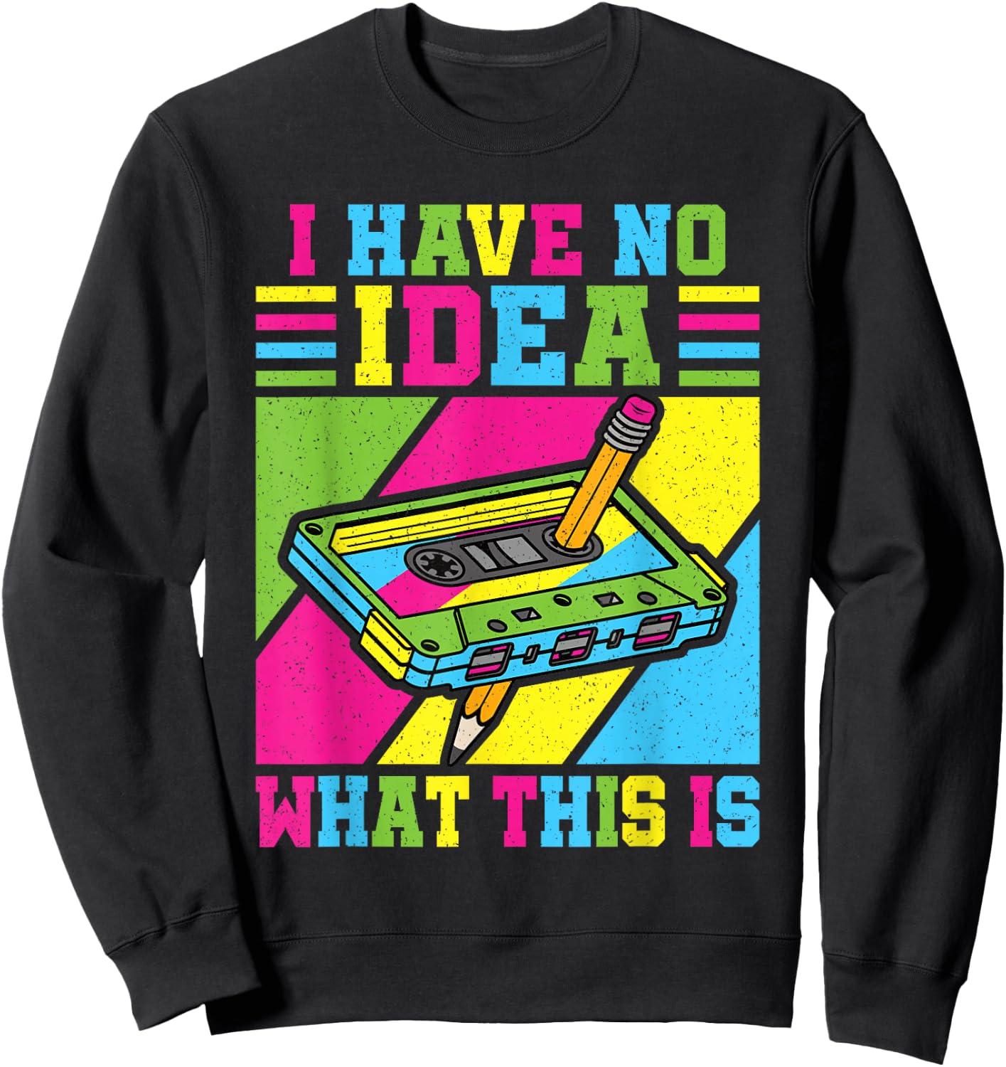 I Have No Idea What This Is 80s 90s Outfit Boys Girls Kids Sweatshirt - Sweatshirt | Black