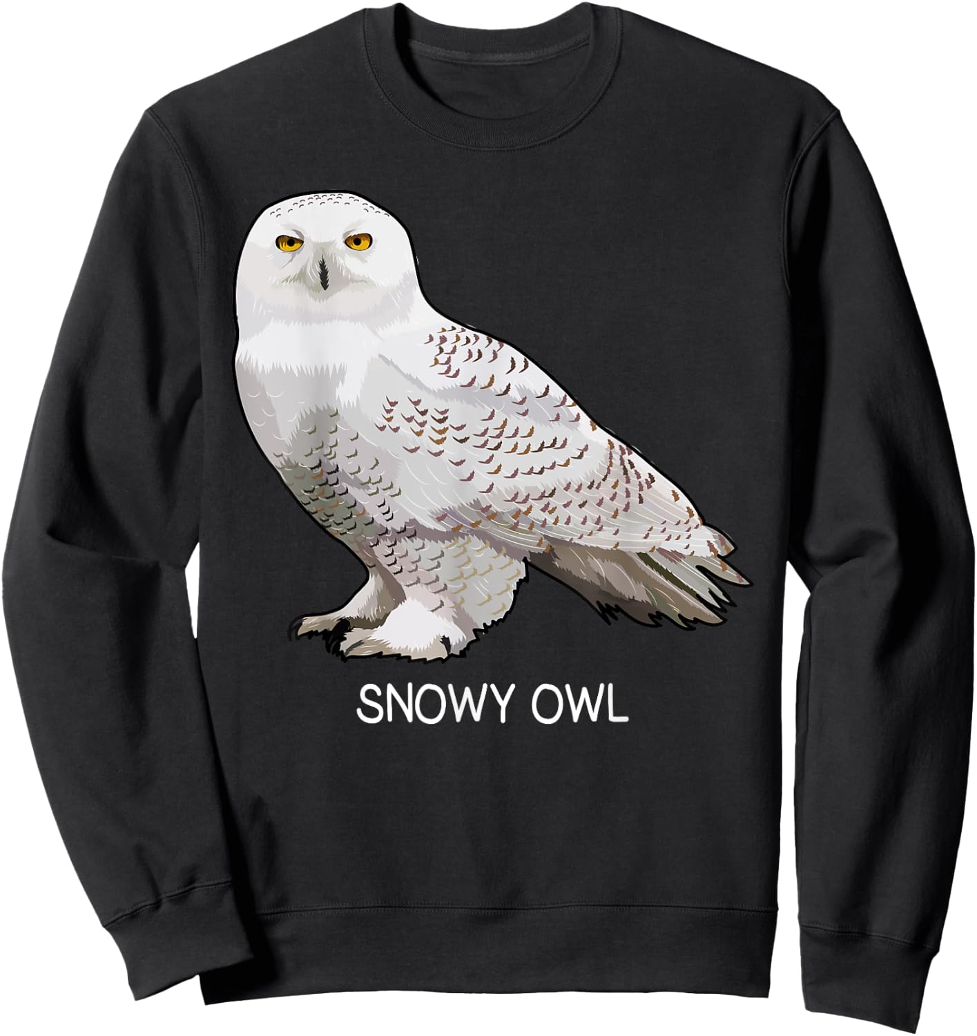Snowy Owl Bird Lover Sweatshirt - Sweatshirt | Black
