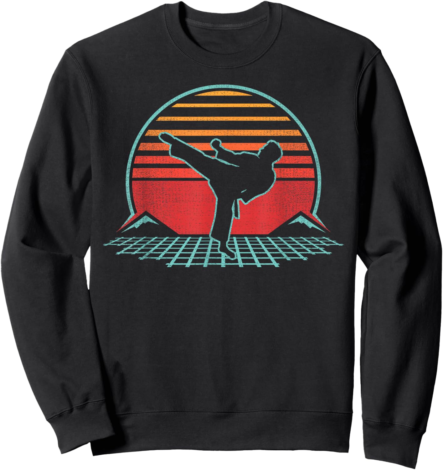 Karate Retro 80s Style Sweatshirt - Sweatshirt | Black