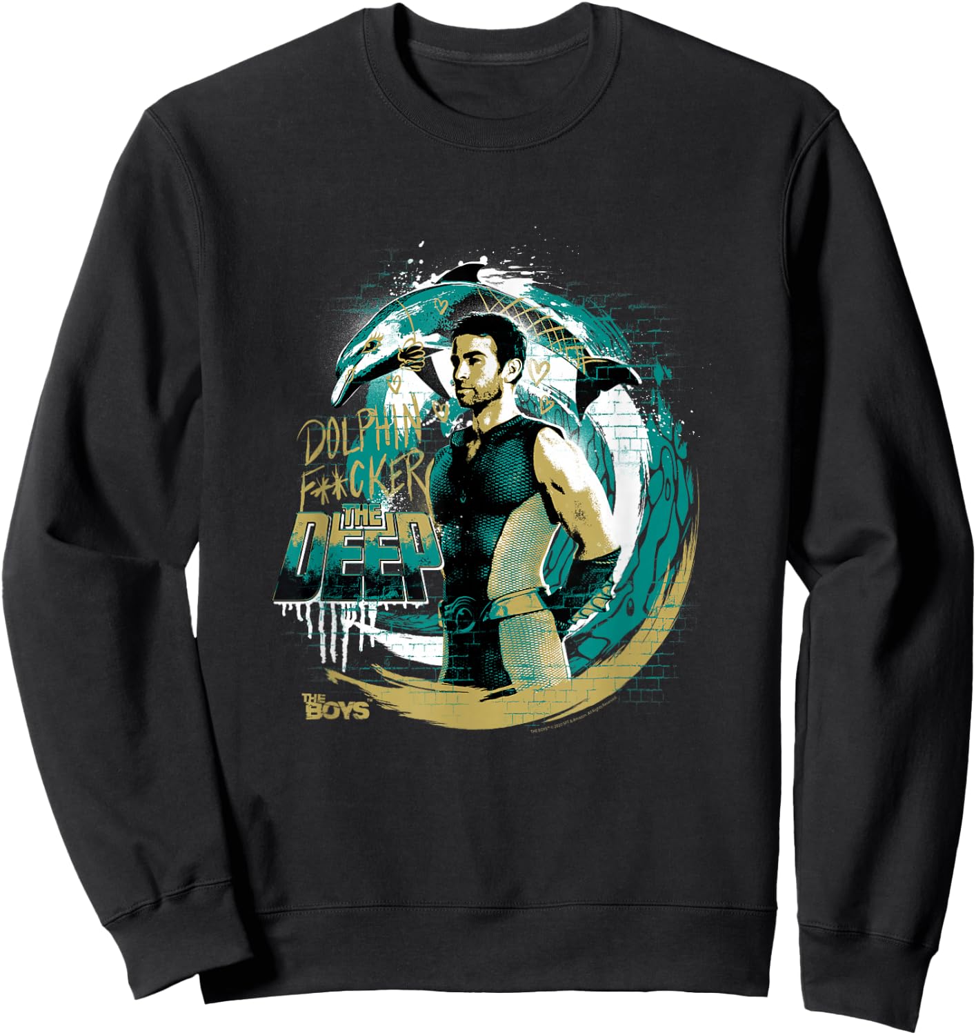 The Boys The Deep Graffiti Sweatshirt - Sweatshirt | Black