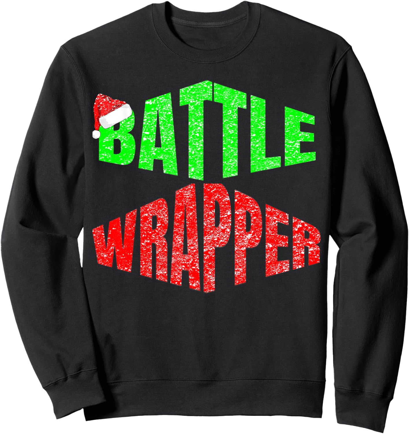 Funny Battle Wrapper Christmas Rap Cool Seasonal Sweatshirt - Sweatshirt | Black