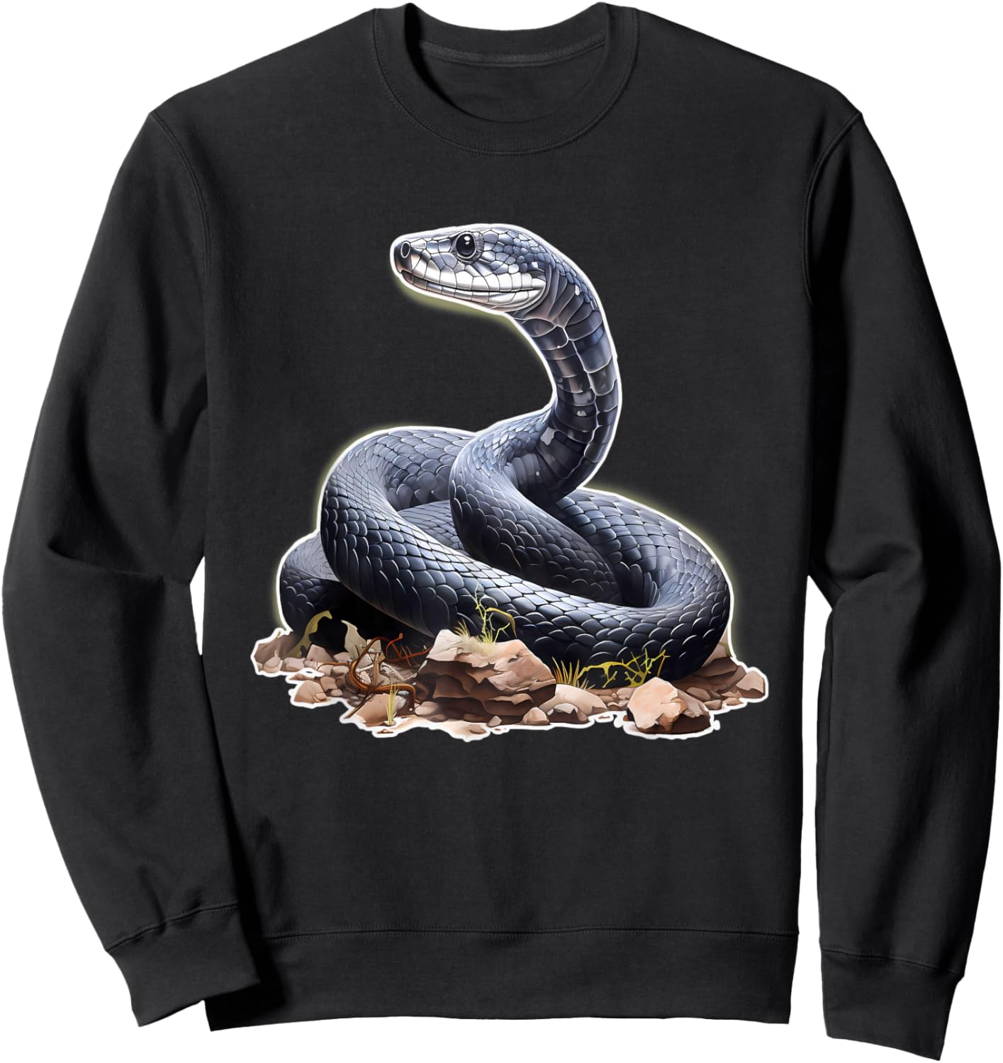 Black Snake Mamba Serpent Sweatshirt - Sweatshirt | Black