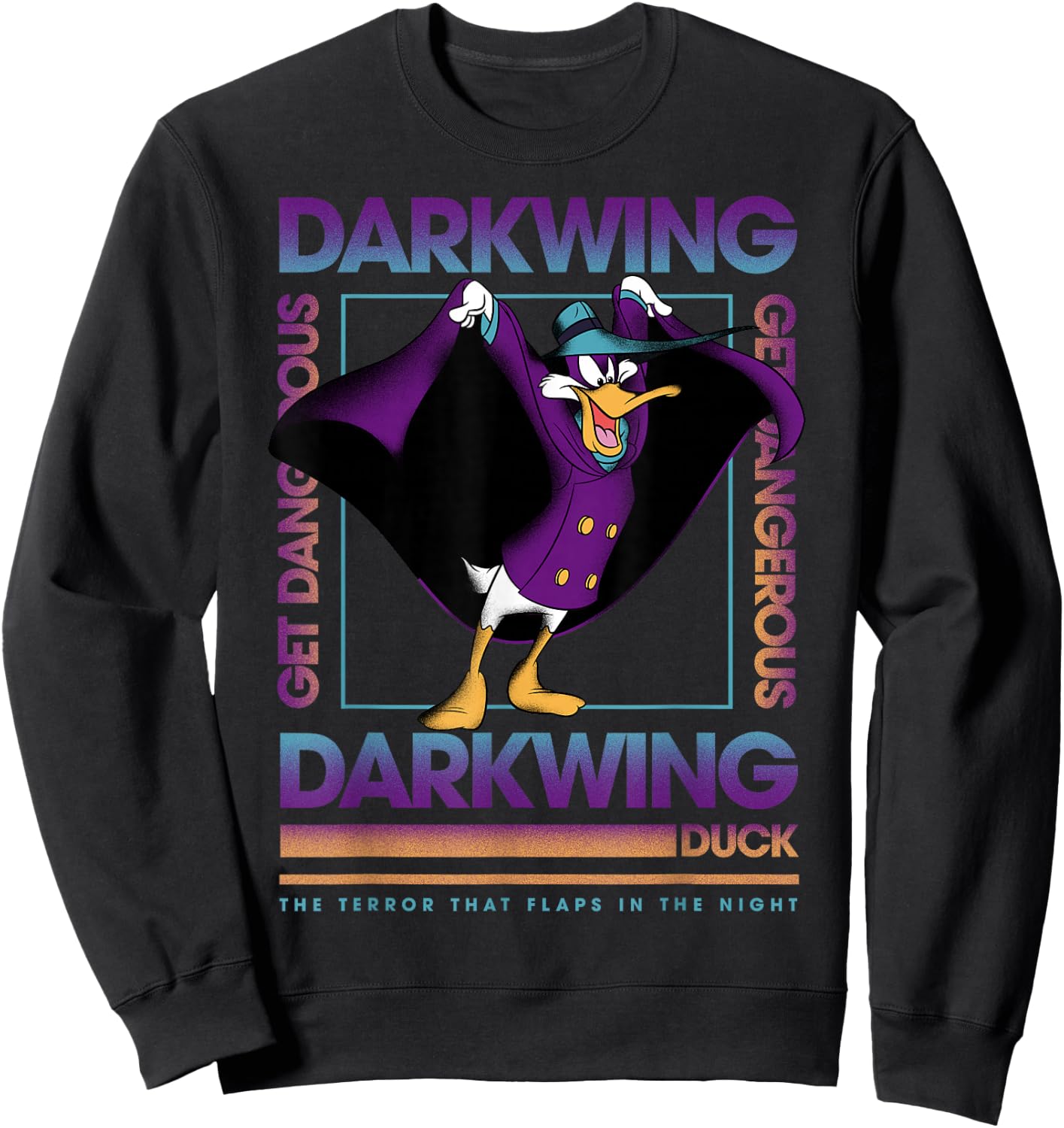 Disney Darkwing Duck Get Dangerous Square Sweatshirt - Sweatshirt | Black