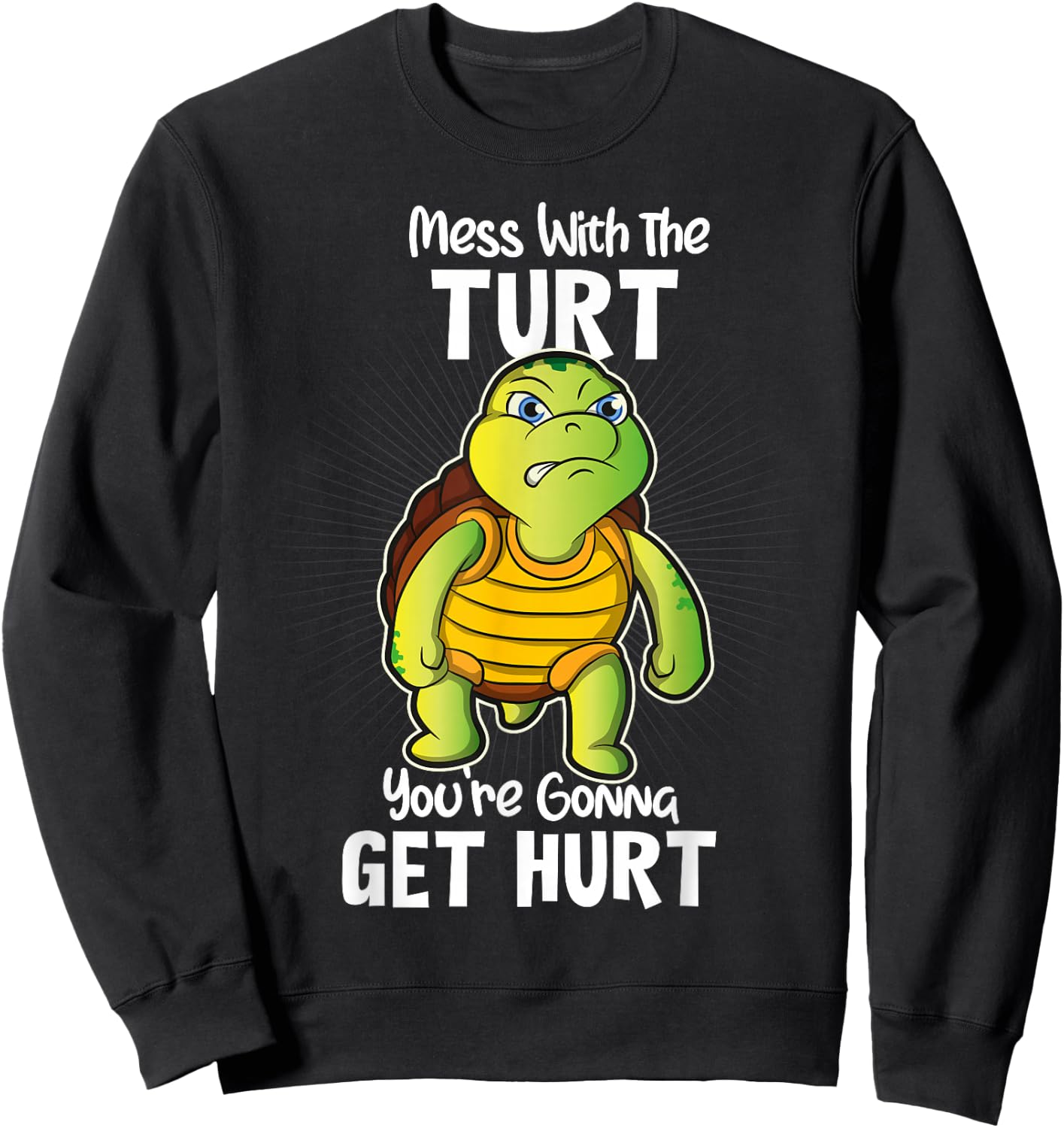 Turtle Shirt Gift Women & Kids Fun Tortoise Turtles Sweatshirt - Sweatshirt | Black