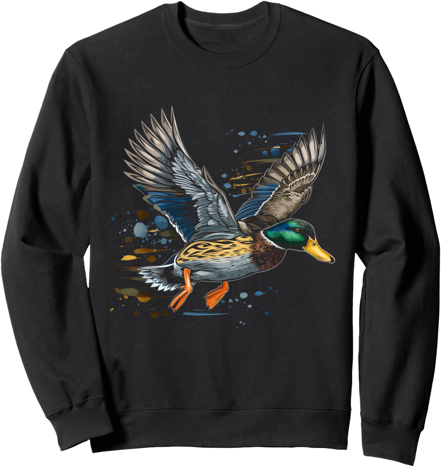 Duck Hunting Waterfowl Mallard Duck Hunter Sweatshirt - Sweatshirt | Black