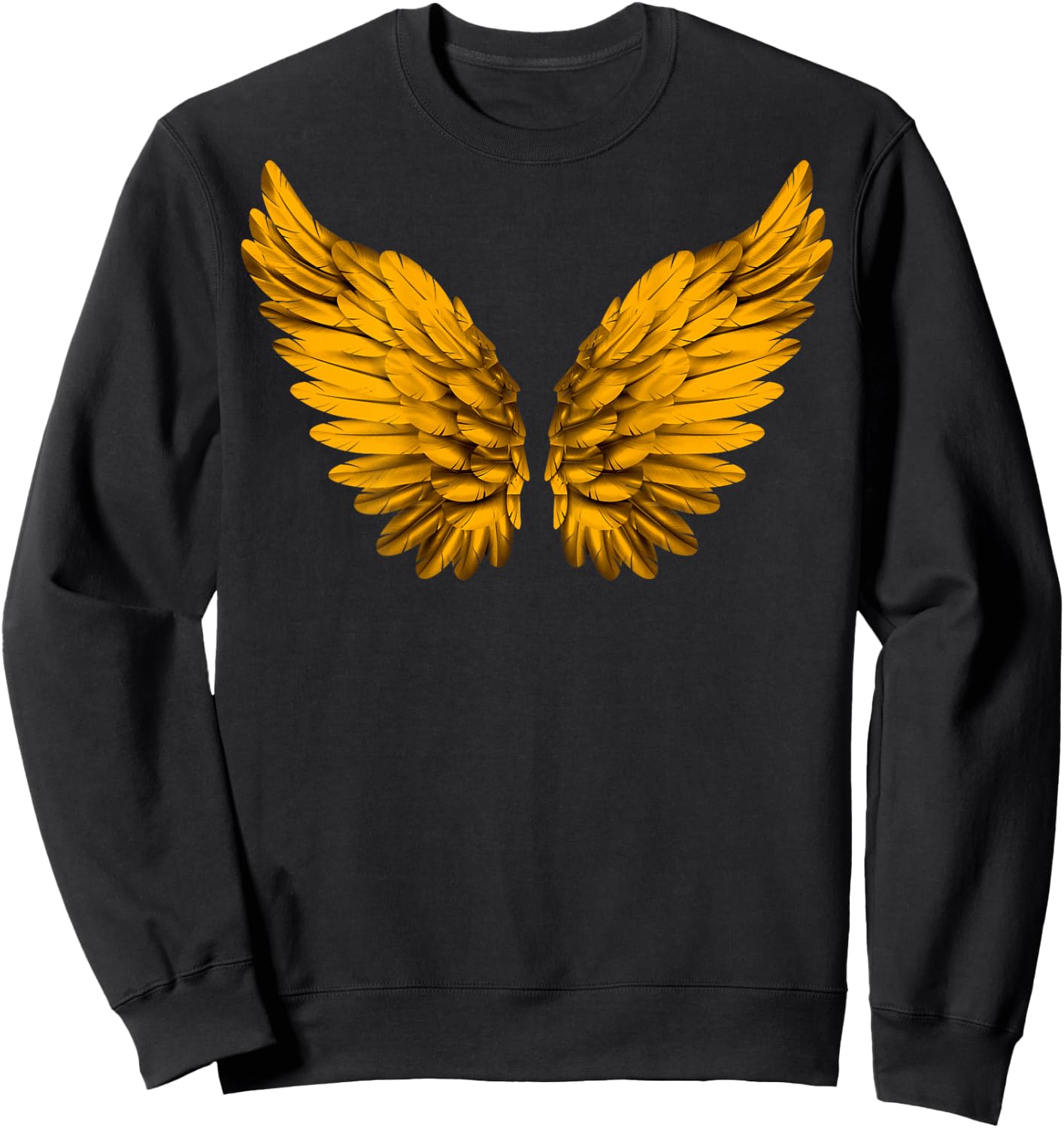 Angel Wings Freedom Guardian & Women Angel Sweatshirt - Sweatshirt | Black