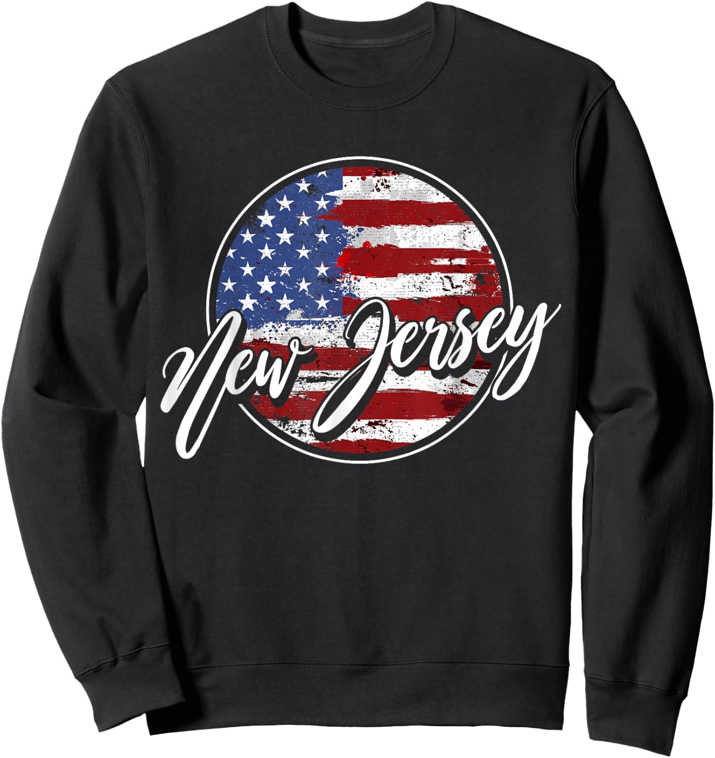 Retro & Retro USA New Jersey - Women's Classic Fit Black Short Sleeve - Small Sweatshirt - Sweatshirt | Black