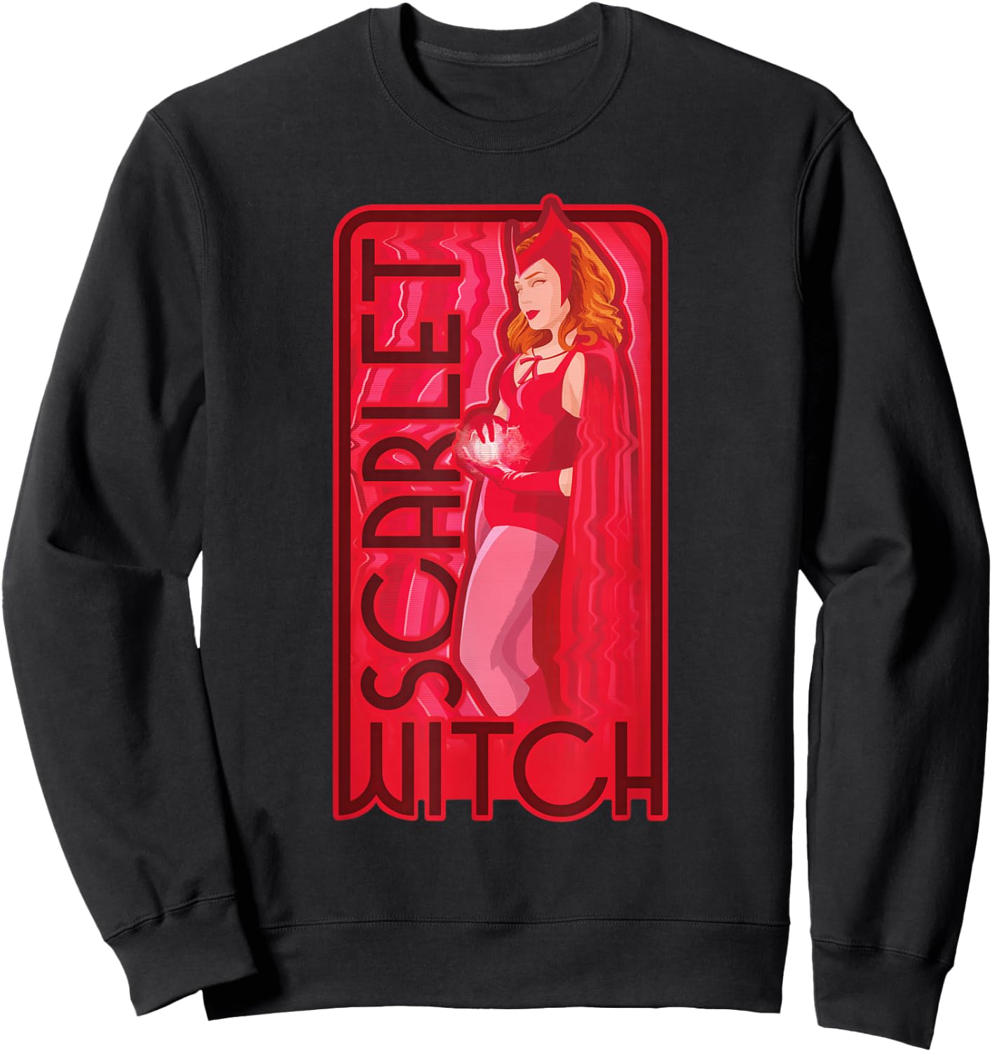 Marvel WandaVision Scarlet Witch Super Hero Sweatshirt - Sweatshirt | Black