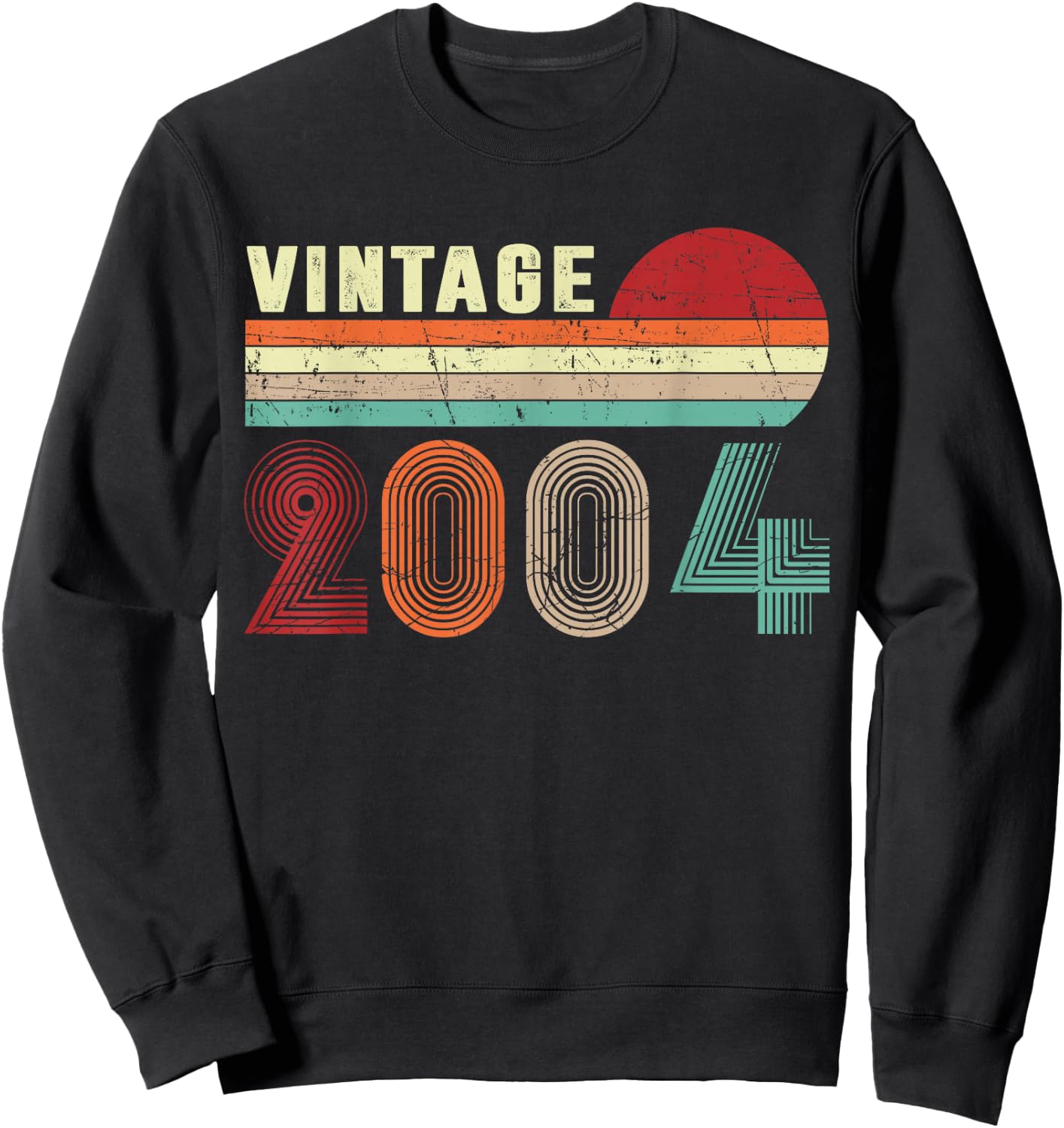 Vintage 2004 Funny 21 Years Old Men Women 21st Birthday Sweatshirt - Sweatshirt | Black