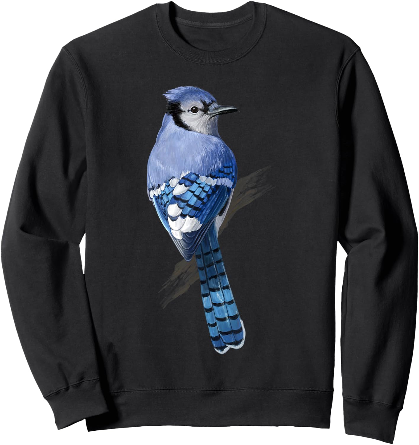 Beautiful Blue Jay Bird Sweatshirt - Sweatshirt | Black