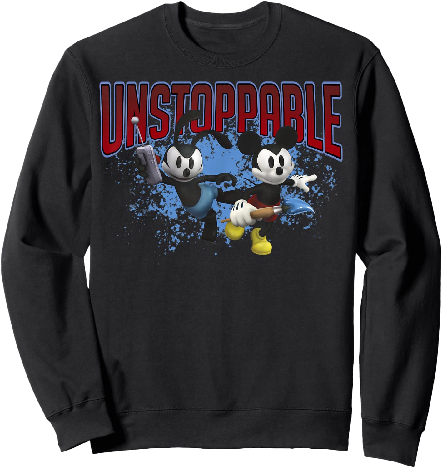 Disney Epic Mickey Unstoppable Group Portrait Sweatshirt - Sweatshirt | Black
