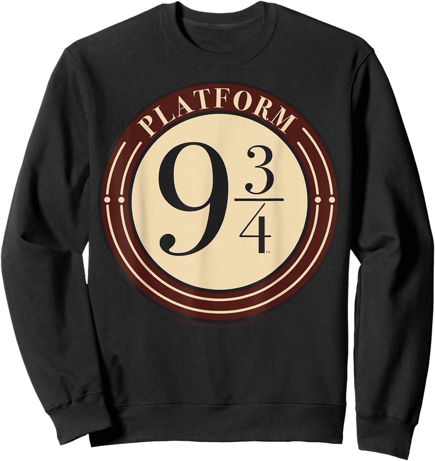 Harry Potter Platform 9 &3/4 Simple Logo Sweatshirt - Sweatshirt | Black