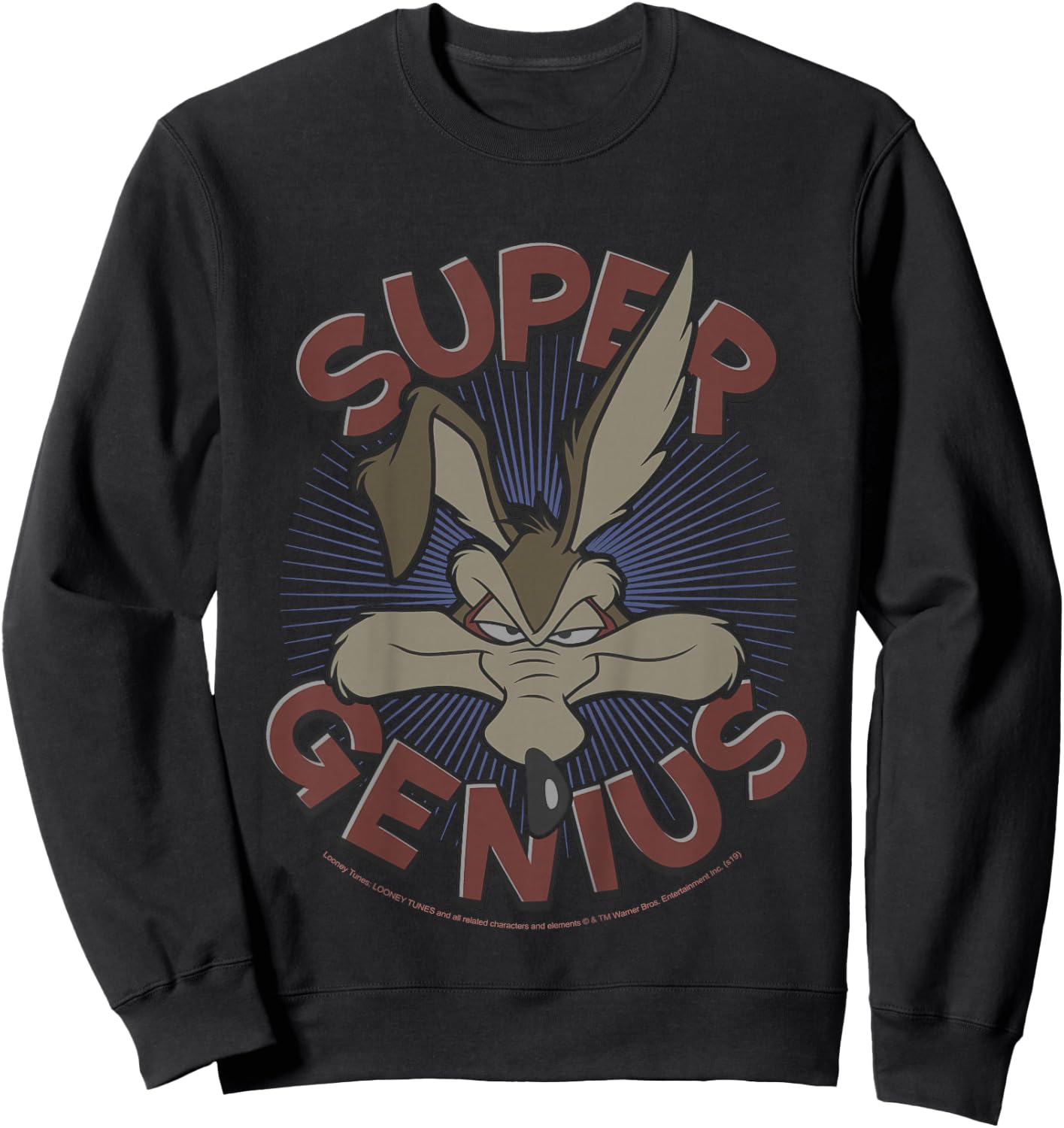 Kids Looney Tunes Wile E. Coyote Super Genius Sweatshirt - Sweatshirt | Black