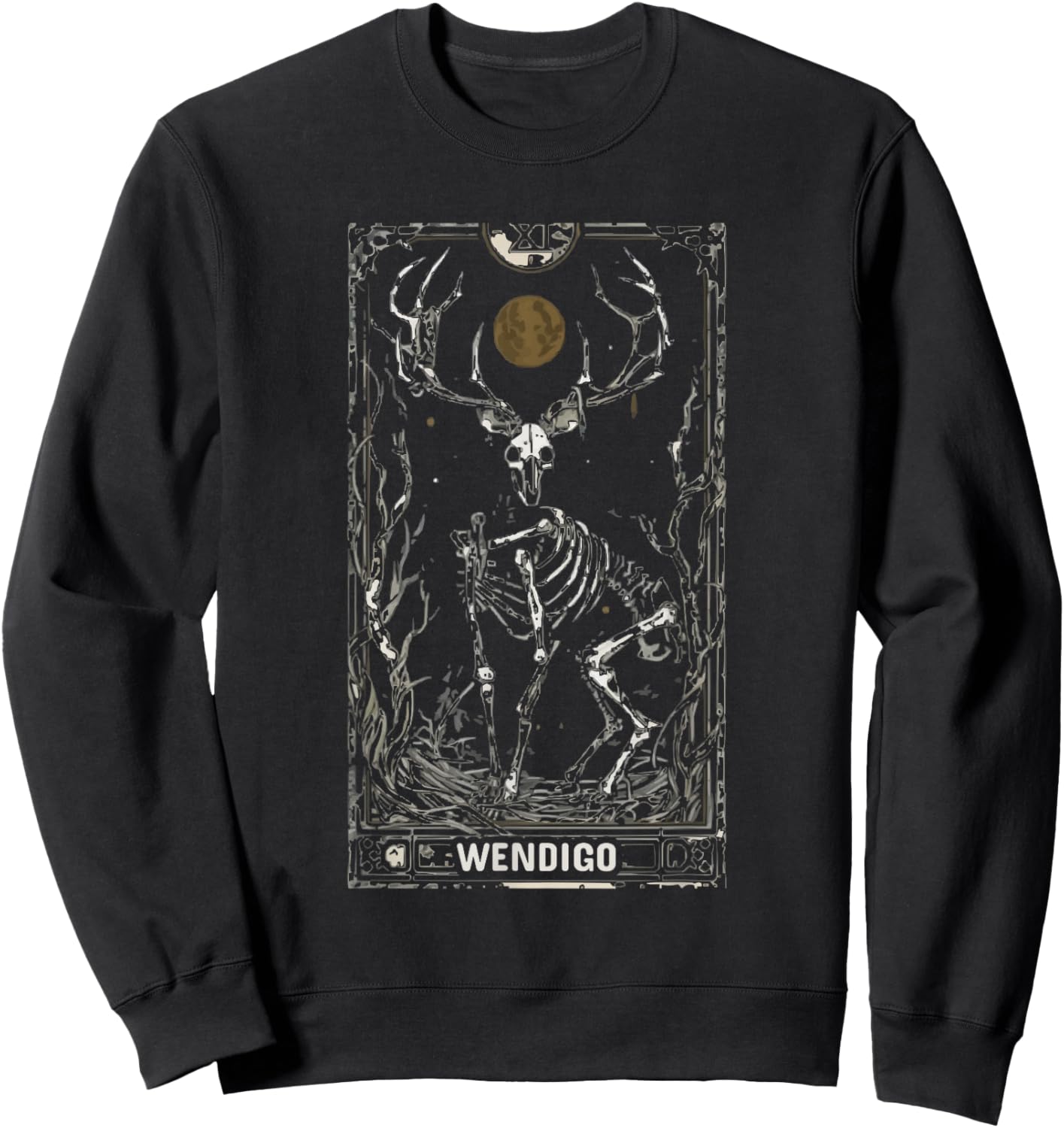 Wendigo Monster Legendary Creature Cryptozoology Cryptid Sweatshirt - Sweatshirt | Black
