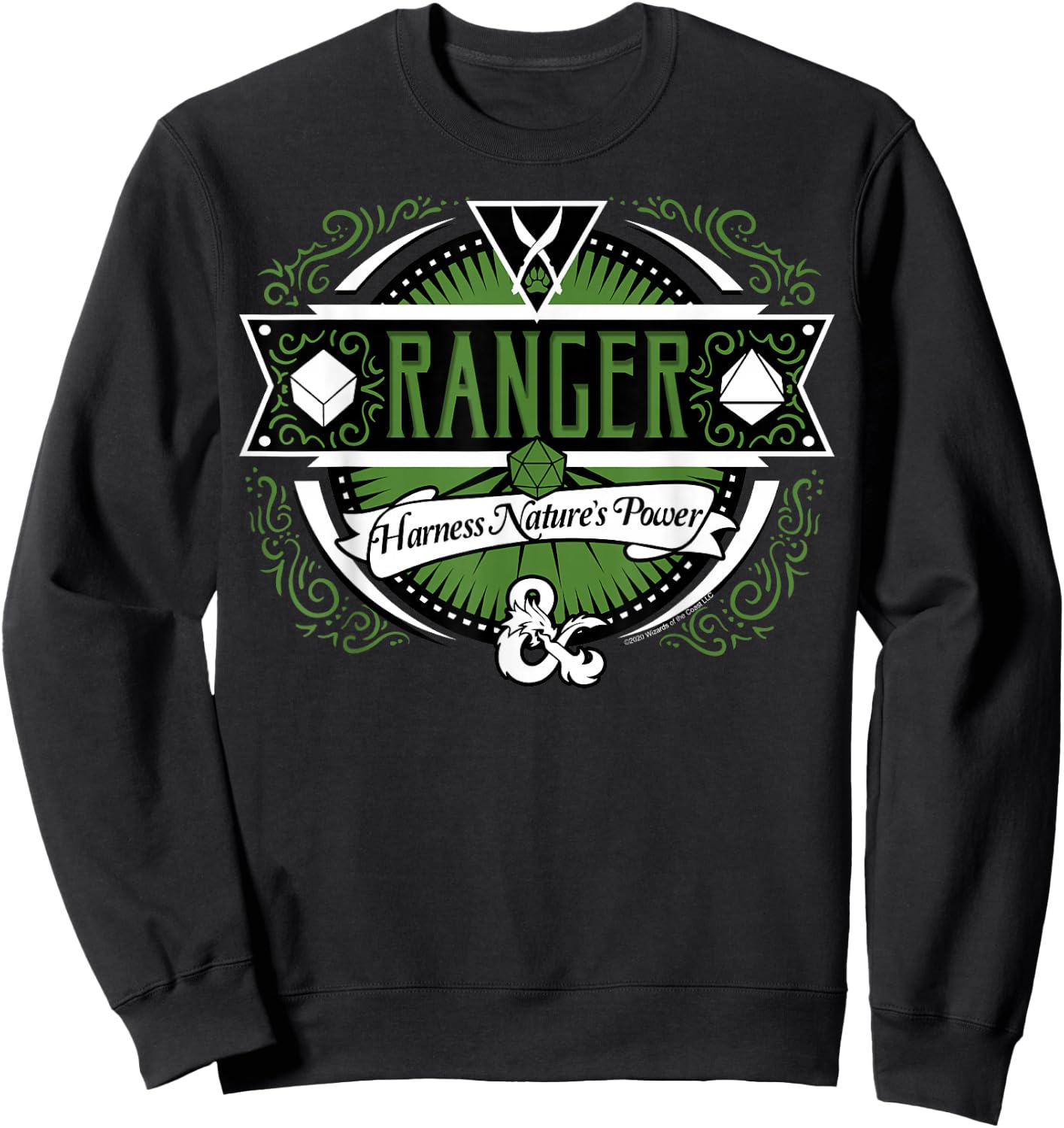 Dungeons & Dragons Ranger Harness Nature's Power Logo Sweatshirt - Sweatshirt | Black