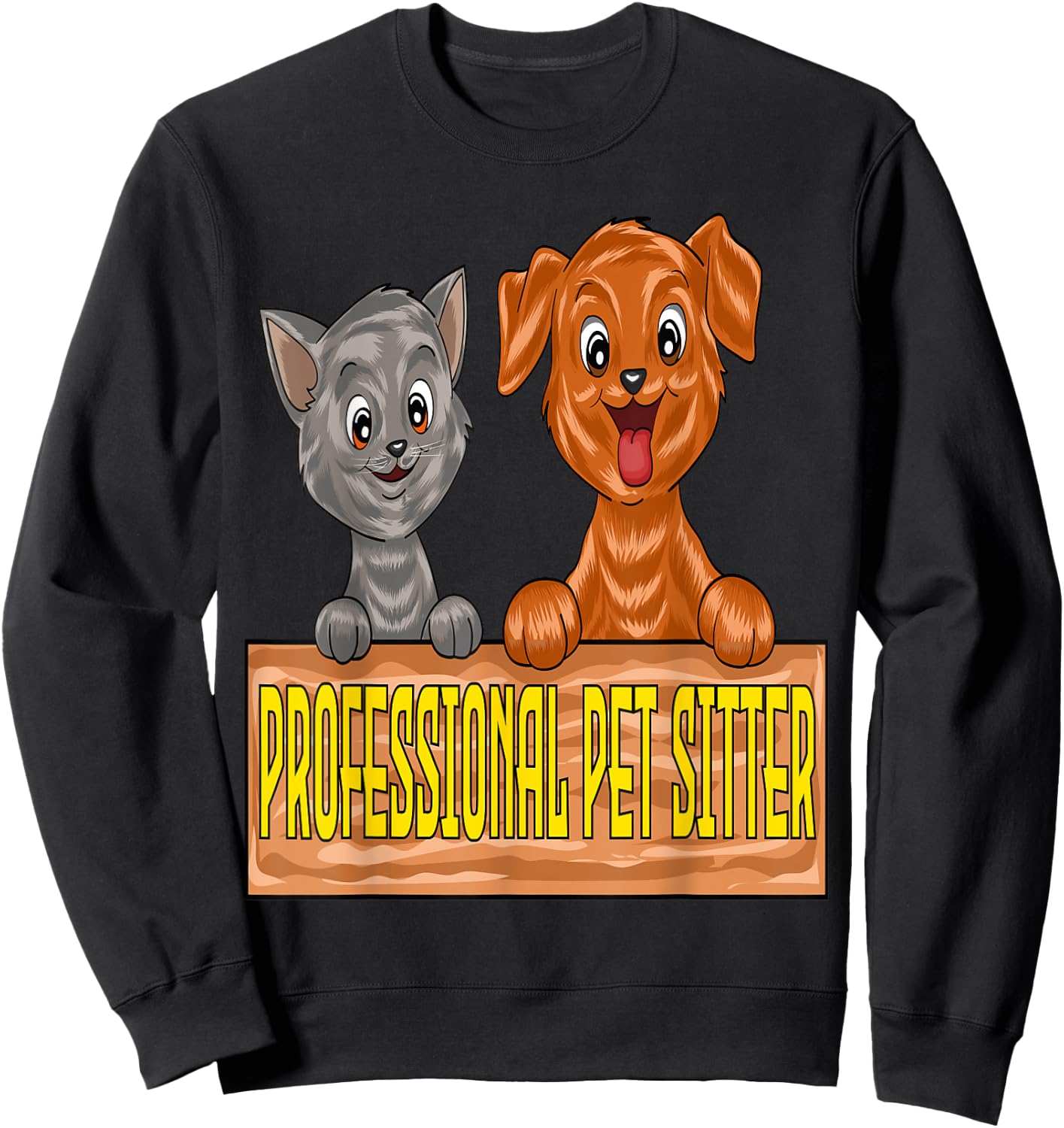 Professional Pet Sitter Sweatshirt - Sweatshirt | Black