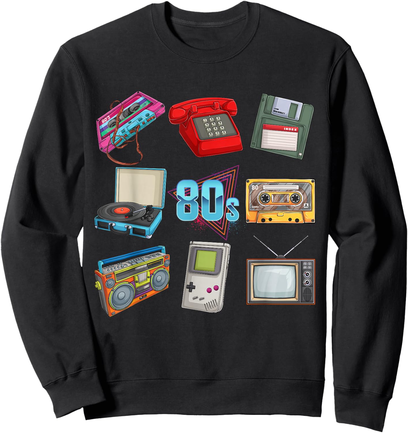 80's Throwback Retro Vintage Funny Party Cassette Tapes Men Sweatshirt - Sweatshirt | Black
