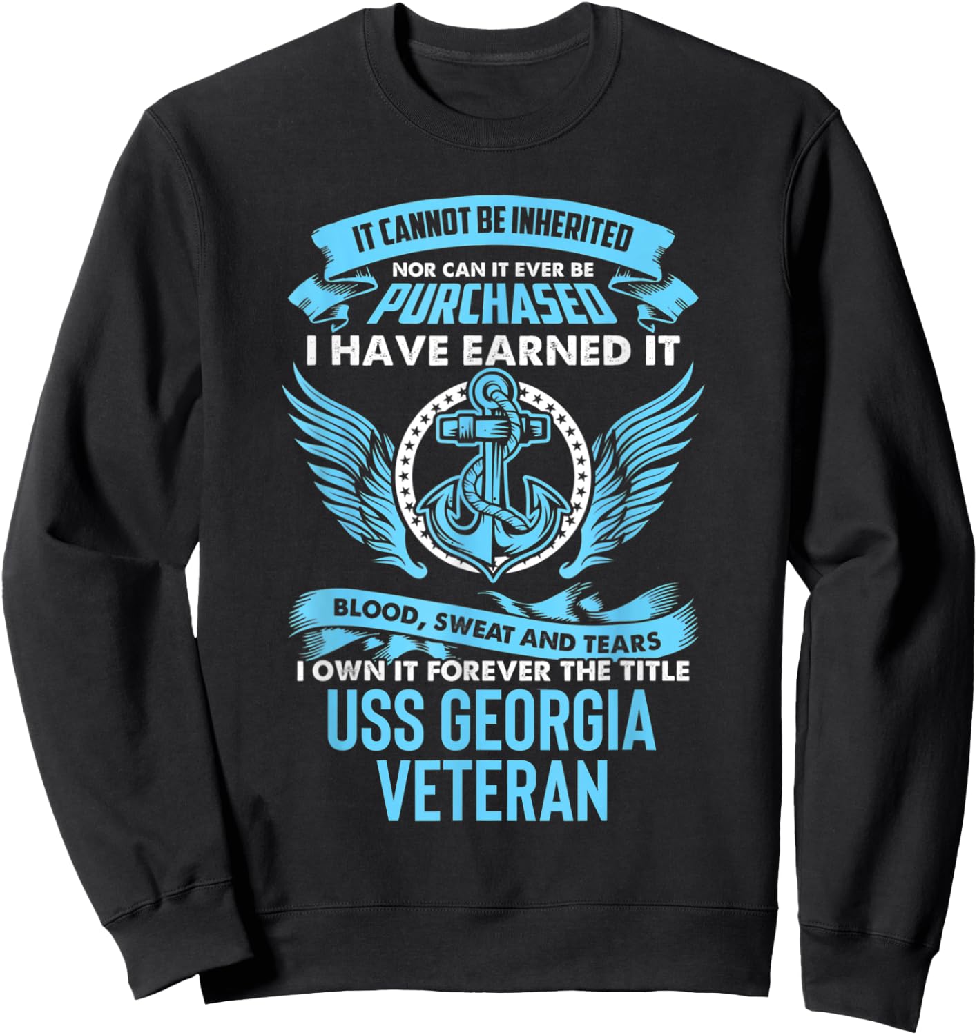 USS Georgia SSGN-729 Submarine Sweatshirt - Sweatshirt | Black
