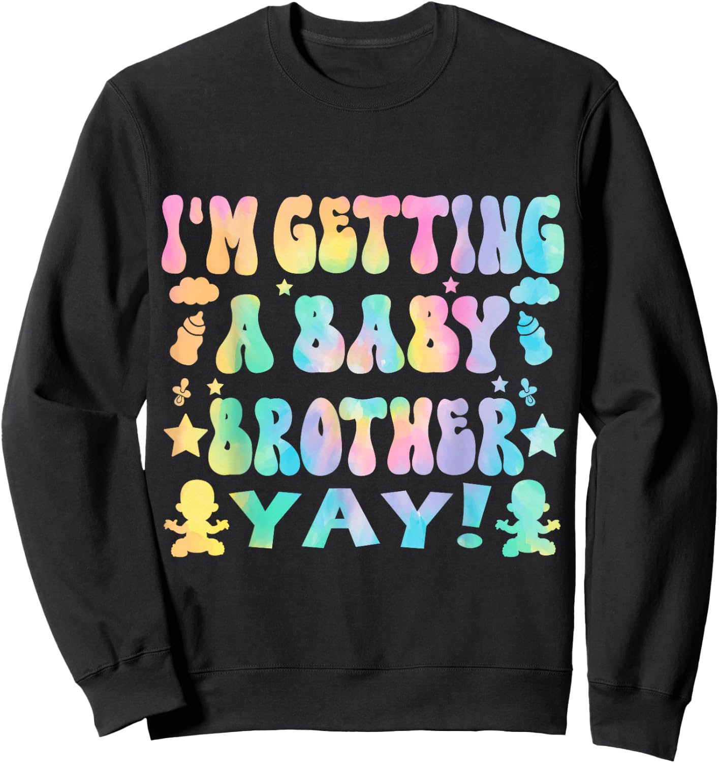 I'm Getting A Baby Brother New Baby Gender Reveal Boy Girls Sweatshirt - Sweatshirt | Black