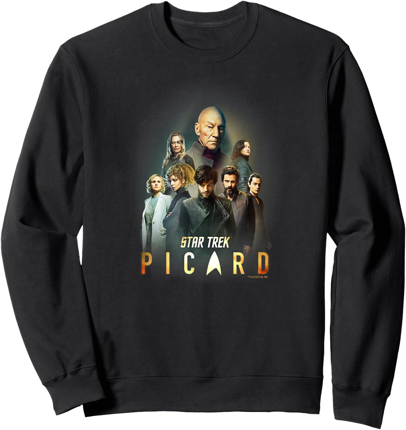 Star Trek: Picard Cast Collage Logo Sweatshirt - Sweatshirt | Black