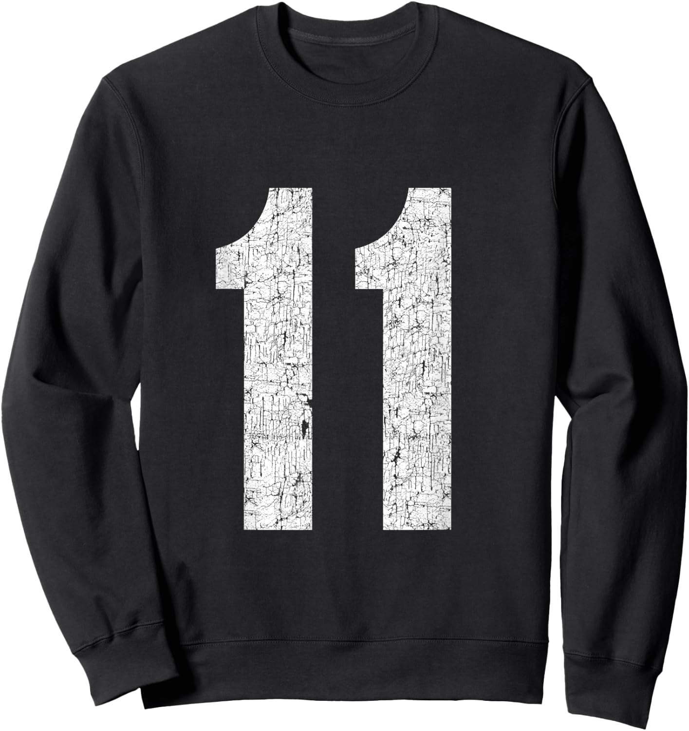 #11 Jersey Uniform Varsity Sports Number, 11th Birthday Sweatshirt - Sweatshirt | Black