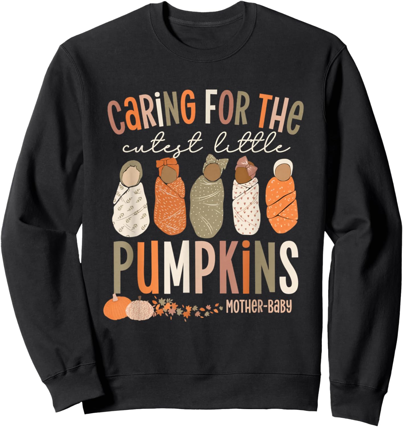 Cutest Little Pumpkins Fall Mother-Baby Unit Thanksgiving Sweatshirt - Sweatshirt | Black