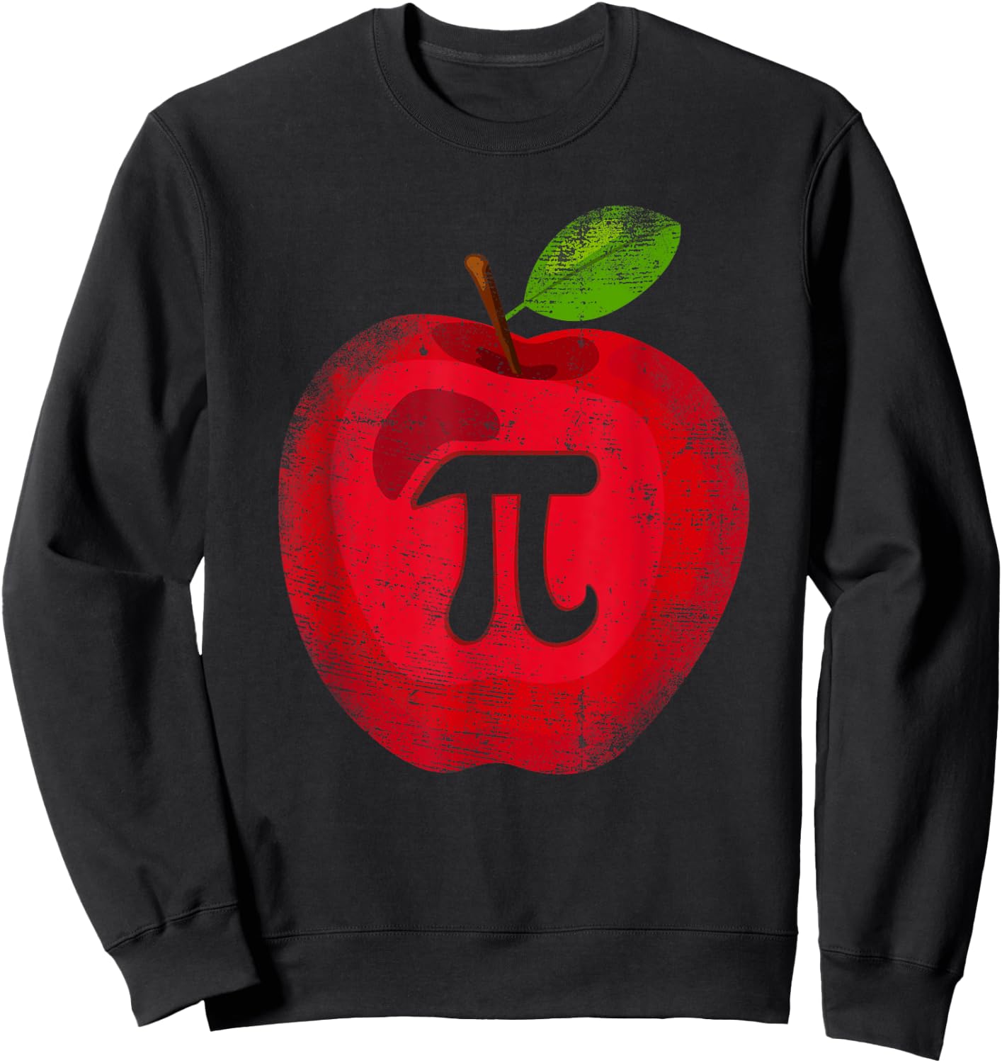 Apple Pi Day Math Lover Teacher Student 3.14 Apple Pie Pun Sweatshirt - Sweatshirt | Black