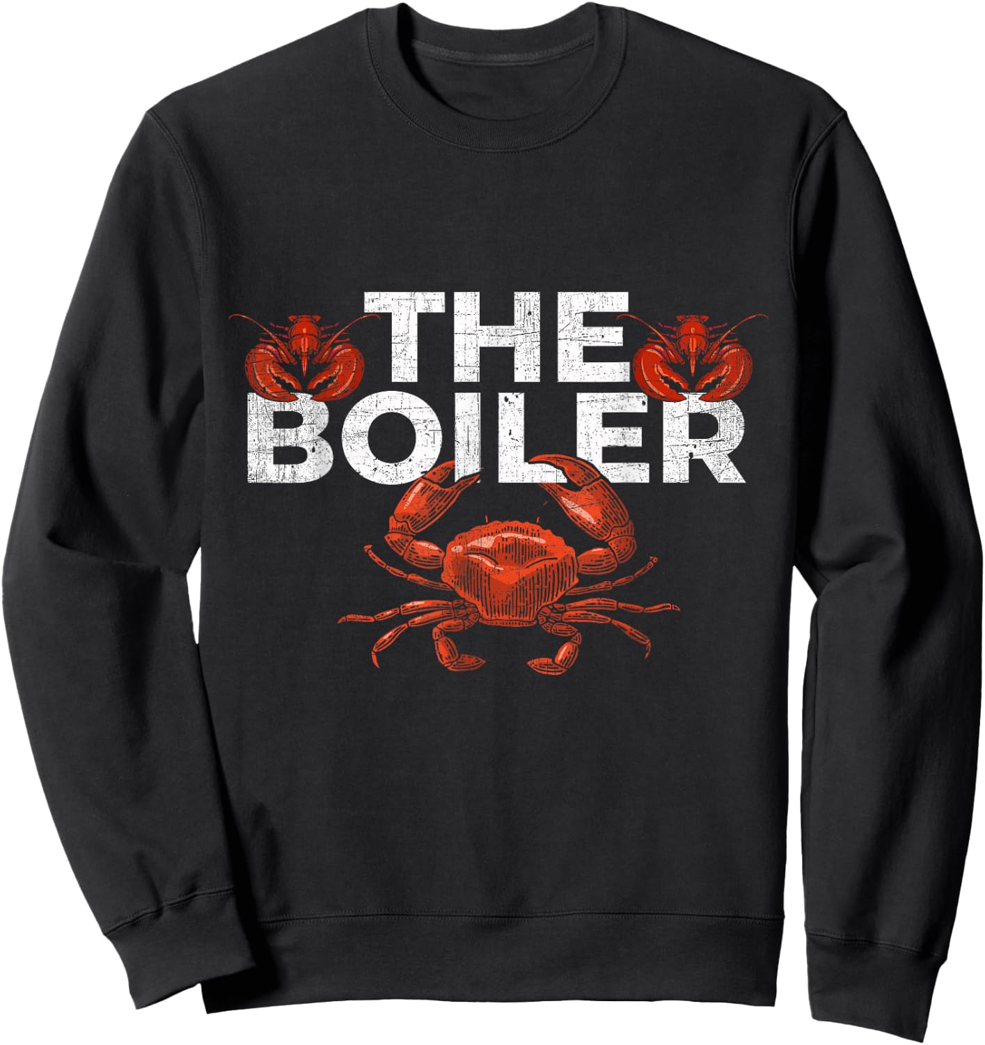 The Boiler - Funny Crab & Lobster Boil Chef Sweatshirt - Sweatshirt | Black