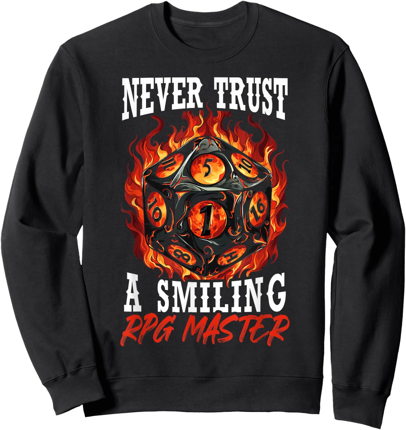RPG Master D20 Gaming Tabletop Games Funny RPG Gamer Sweatshirt - Sweatshirt | Black
