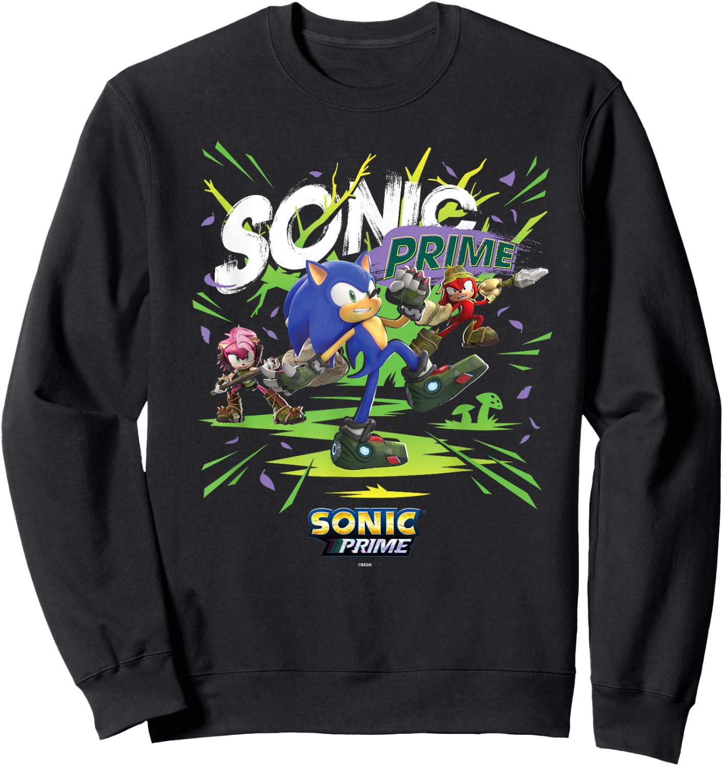 Sonic The Hedgehog, Sonic Prime - Boscage Maze Trio Sweatshirt - Sweatshirt | Black