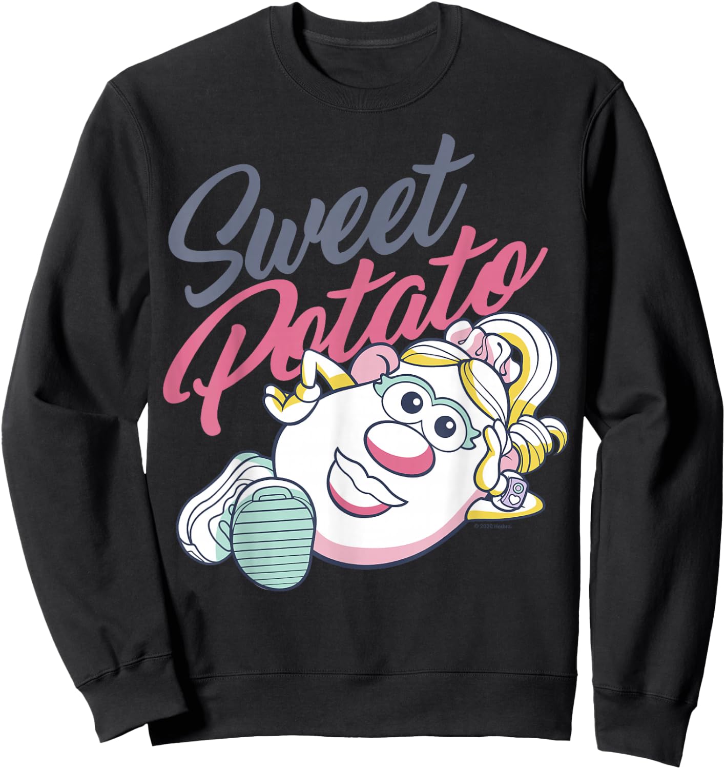 Mr. Potato Head Valentine's Day Mrs. Sweet Potato Retro Sweatshirt - Sweatshirt | Black