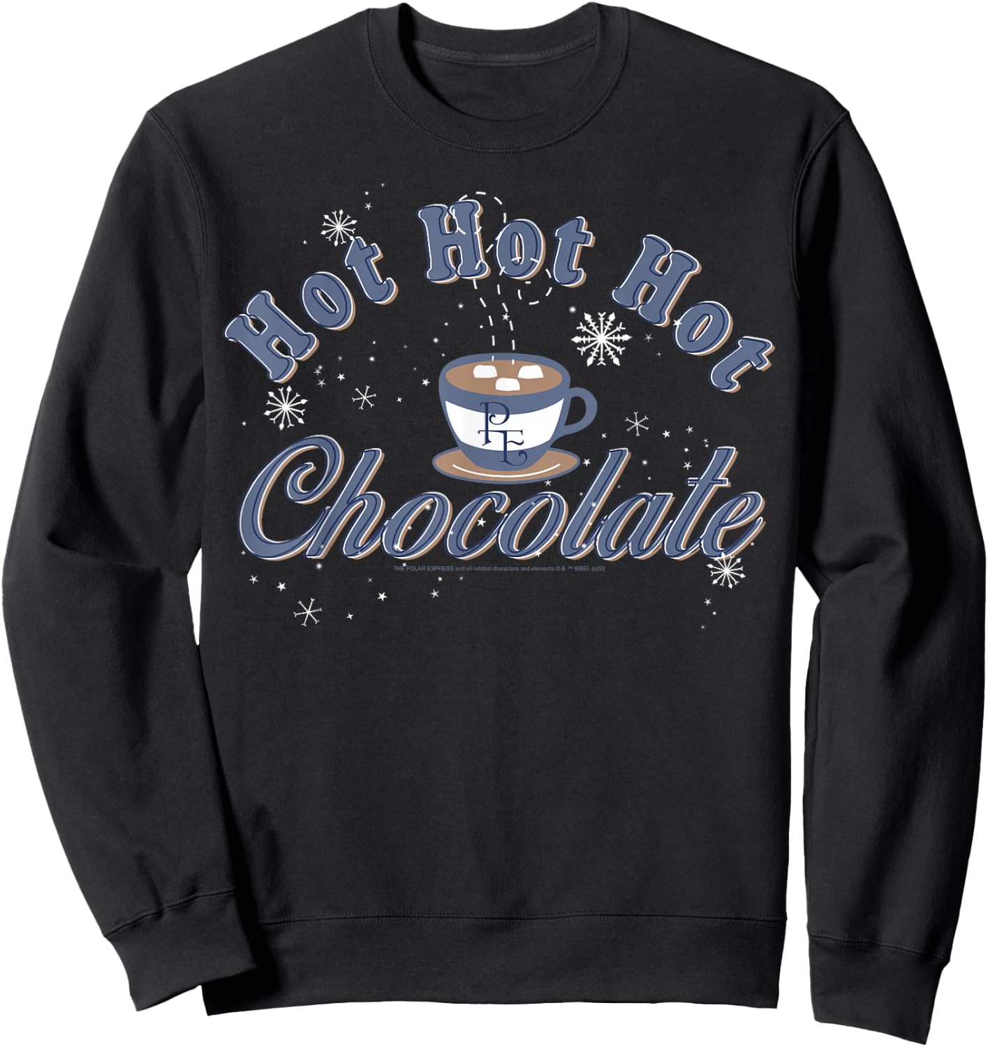 The Polar Express Hot Hot Hot Chocolate Logo Sweatshirt - Sweatshirt | Black