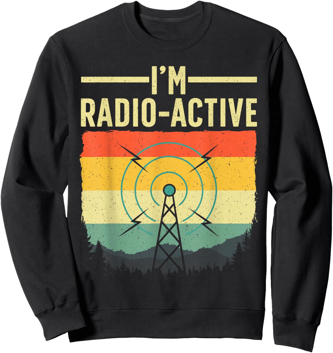 Cool Ham Radio Art Women Ham Operator Amateur Radio Sweatshirt - Sweatshirt | Black