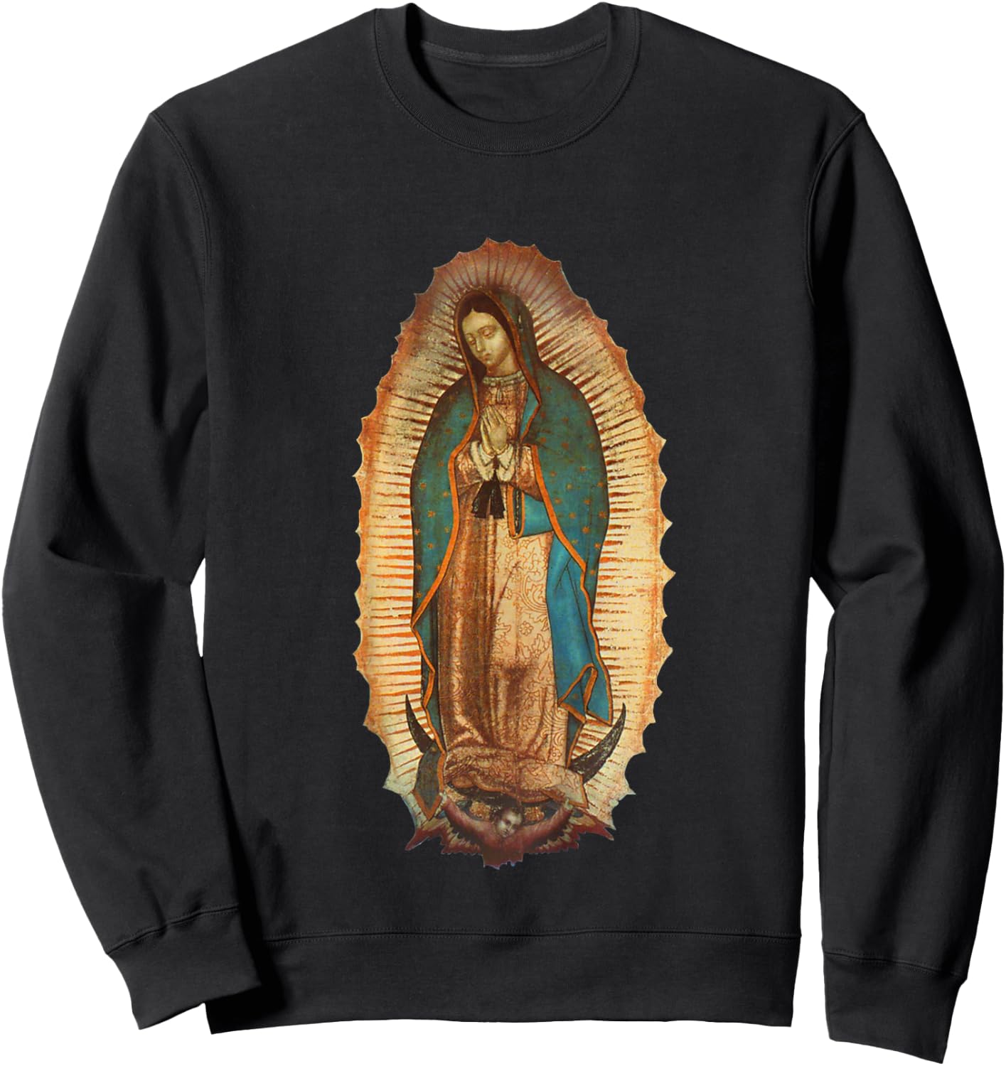 Our Lady Virgen De Guadalupe Maria Mary Sweatshirt - Sweatshirt | Black