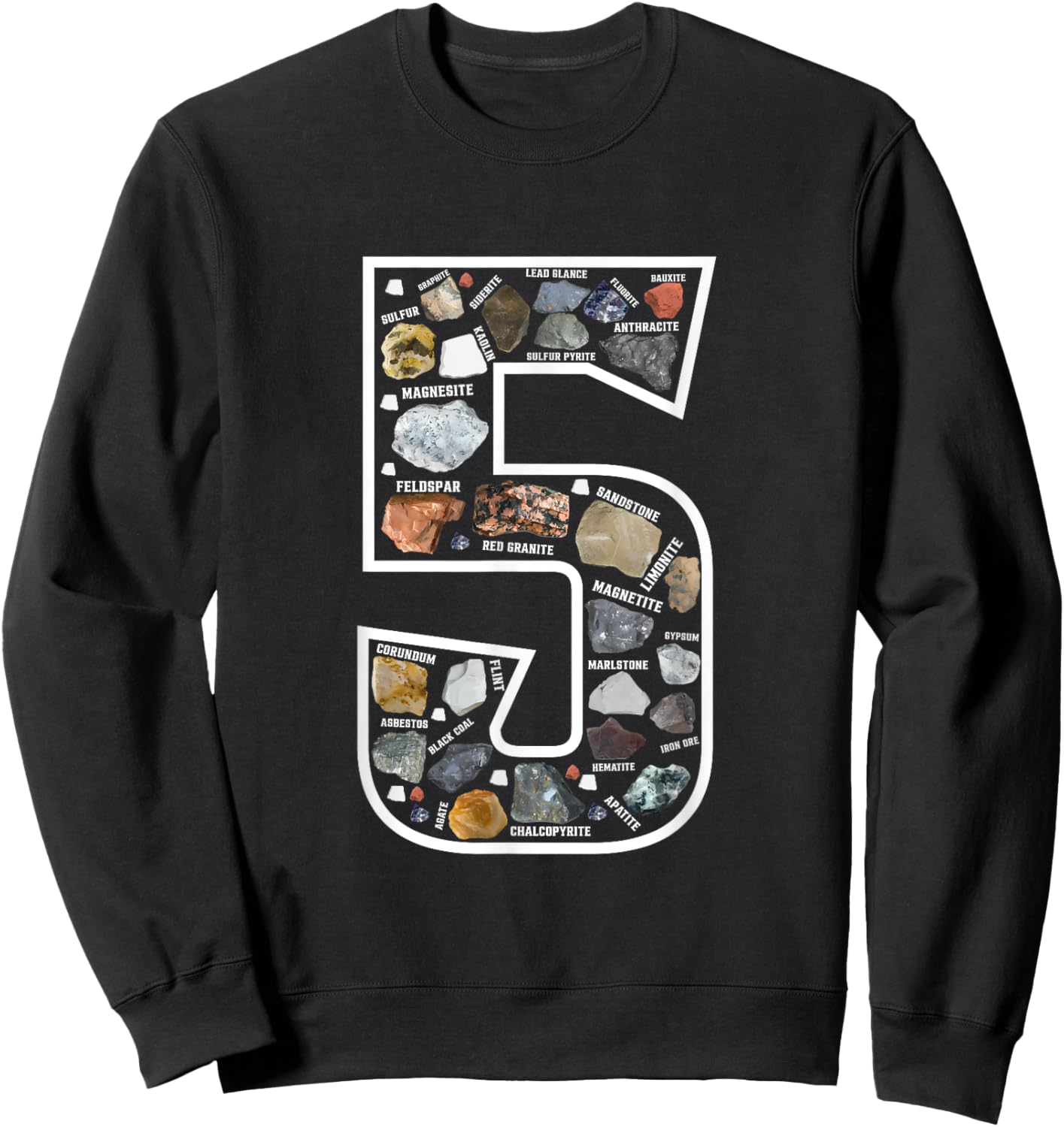 Geology 5 Years Old Rock Collecting 5th Geologist Birthday Sweatshirt - Sweatshirt | Black