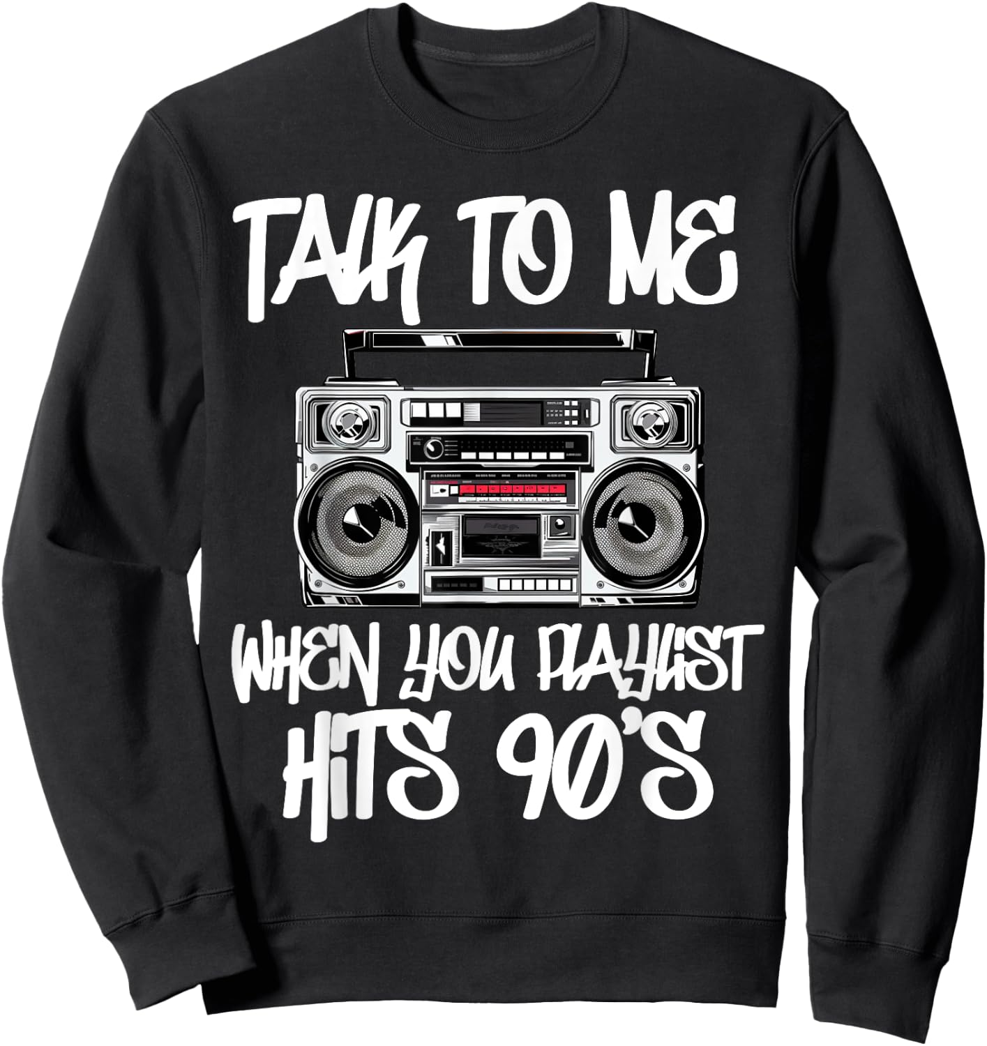 Hip Hop Men Women Old School 90s Rap Music 50th Year Sweatshirt - Sweatshirt | Black