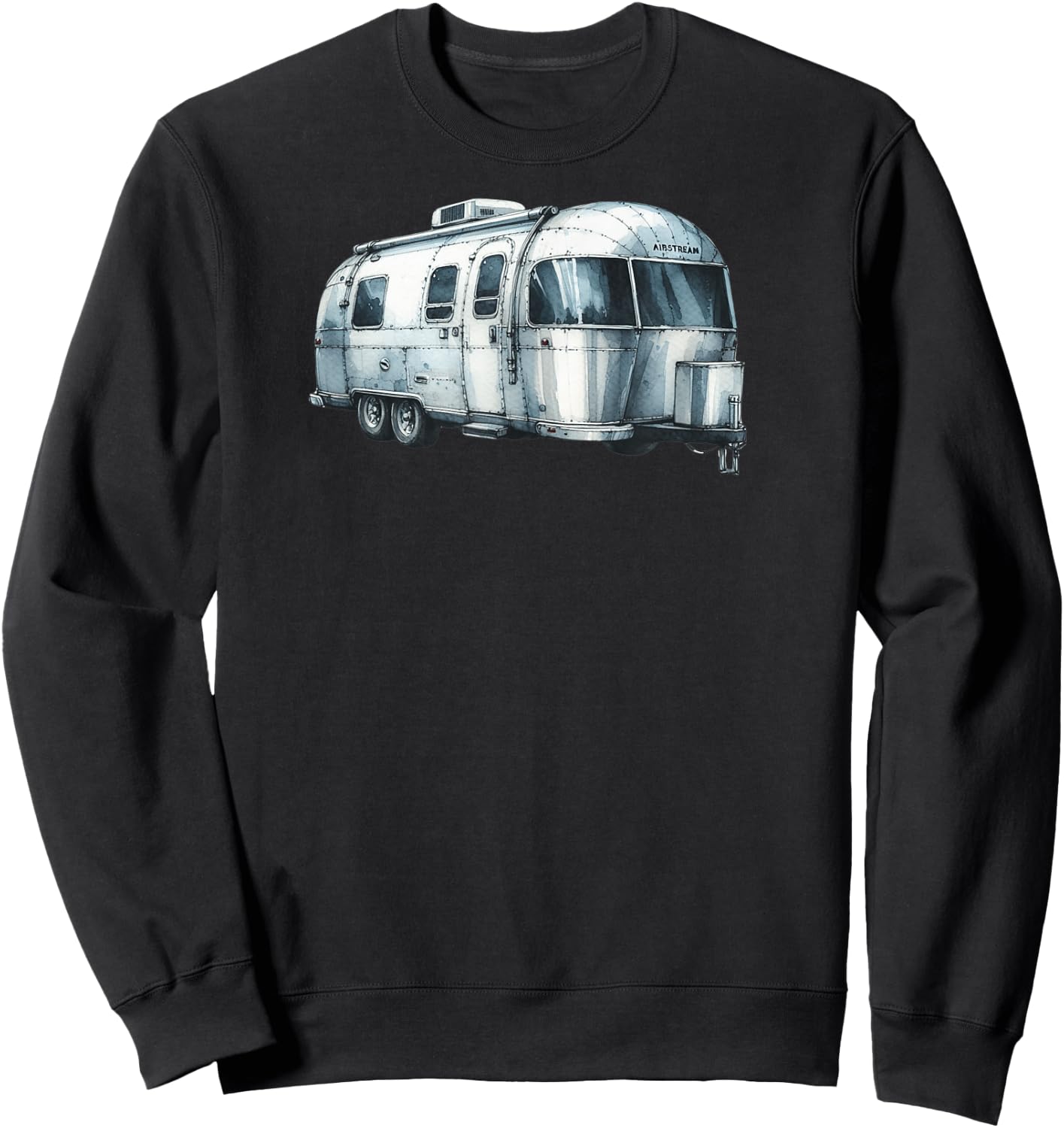 Great Retro Vintage Airstream Camping , Small, Black Sweatshirt - Sweatshirt | Black