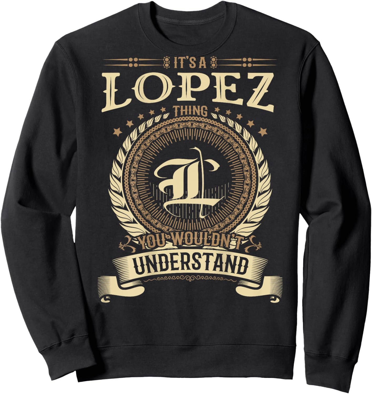 Lopez Thing You Wouldn't Understand Family BACKPRINT Sweatshirt - Sweatshirt | Black
