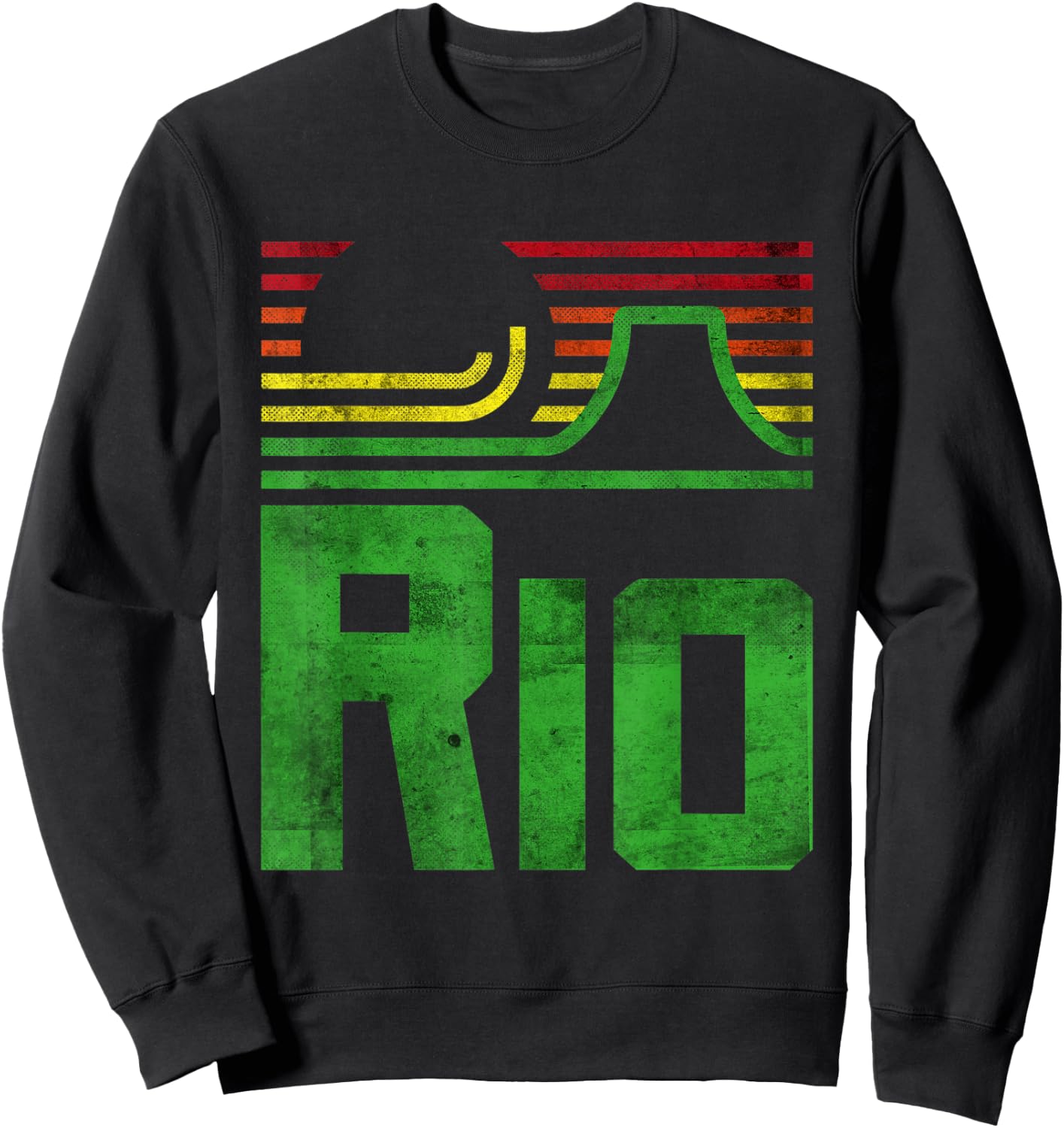 Vintage Retro Rio Novelty Graphic & Cool Designs Sweatshirt - Sweatshirt | Black