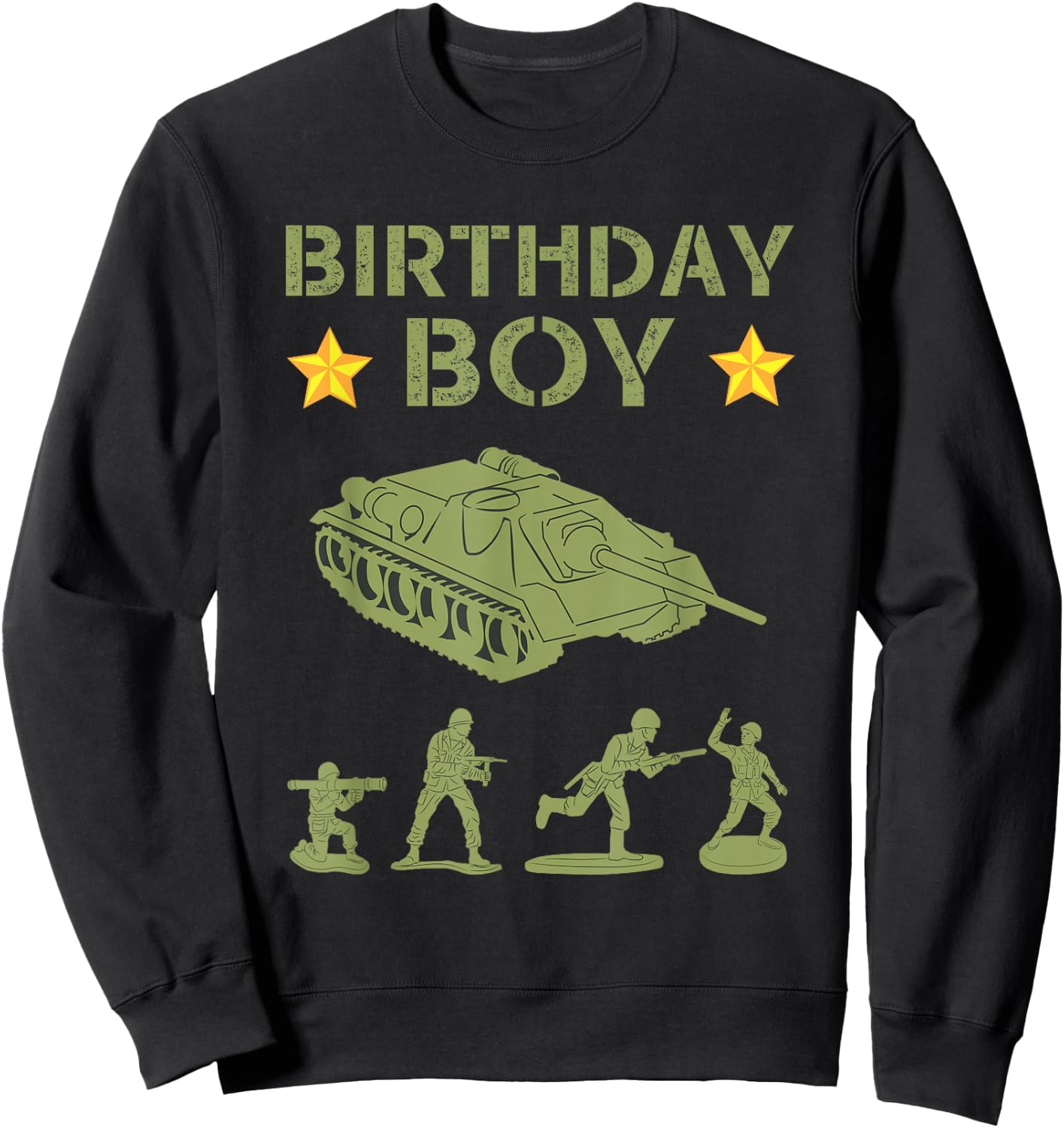 Funny Army Party Decorations Camo Birthday Boy Gift Men Kids Sweatshirt - Sweatshirt | Black
