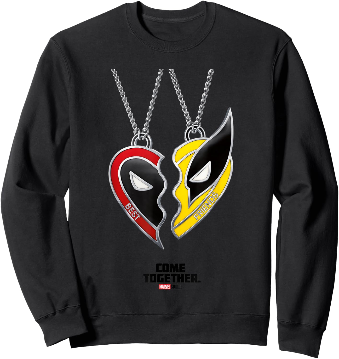 Marvel Deadpool & Wolverine Come Together Friendship Poster Sweatshirt - Sweatshirt | Black