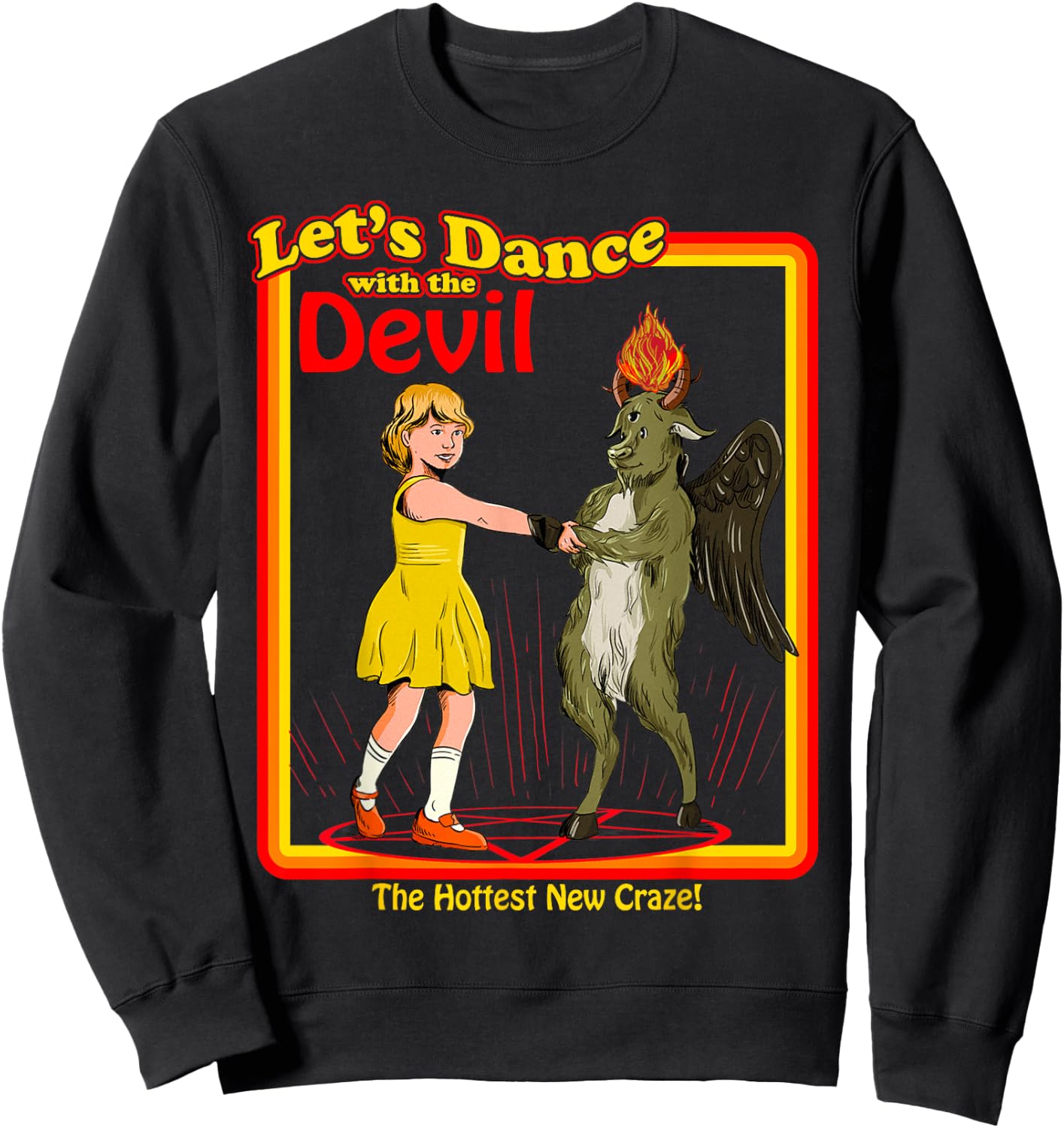 Witchcraft Let's Dance with the Devil Baphomet Satanic Funny Sweatshirt - Sweatshirt | Black