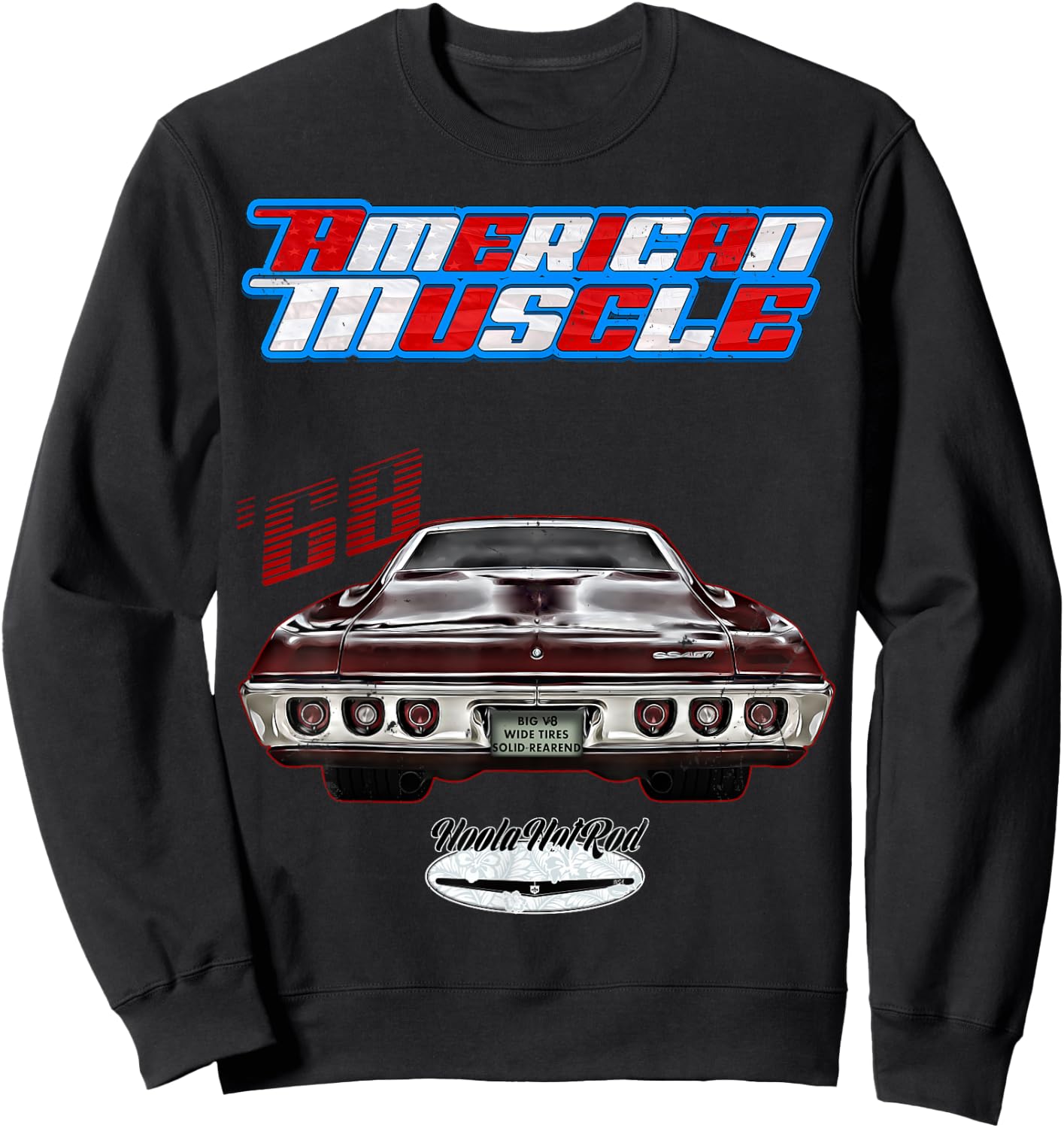 1968 Impala,Fastback,Muscle Car,Hot Rod,rusty,distressed,68 Sweatshirt - Sweatshirt | Black