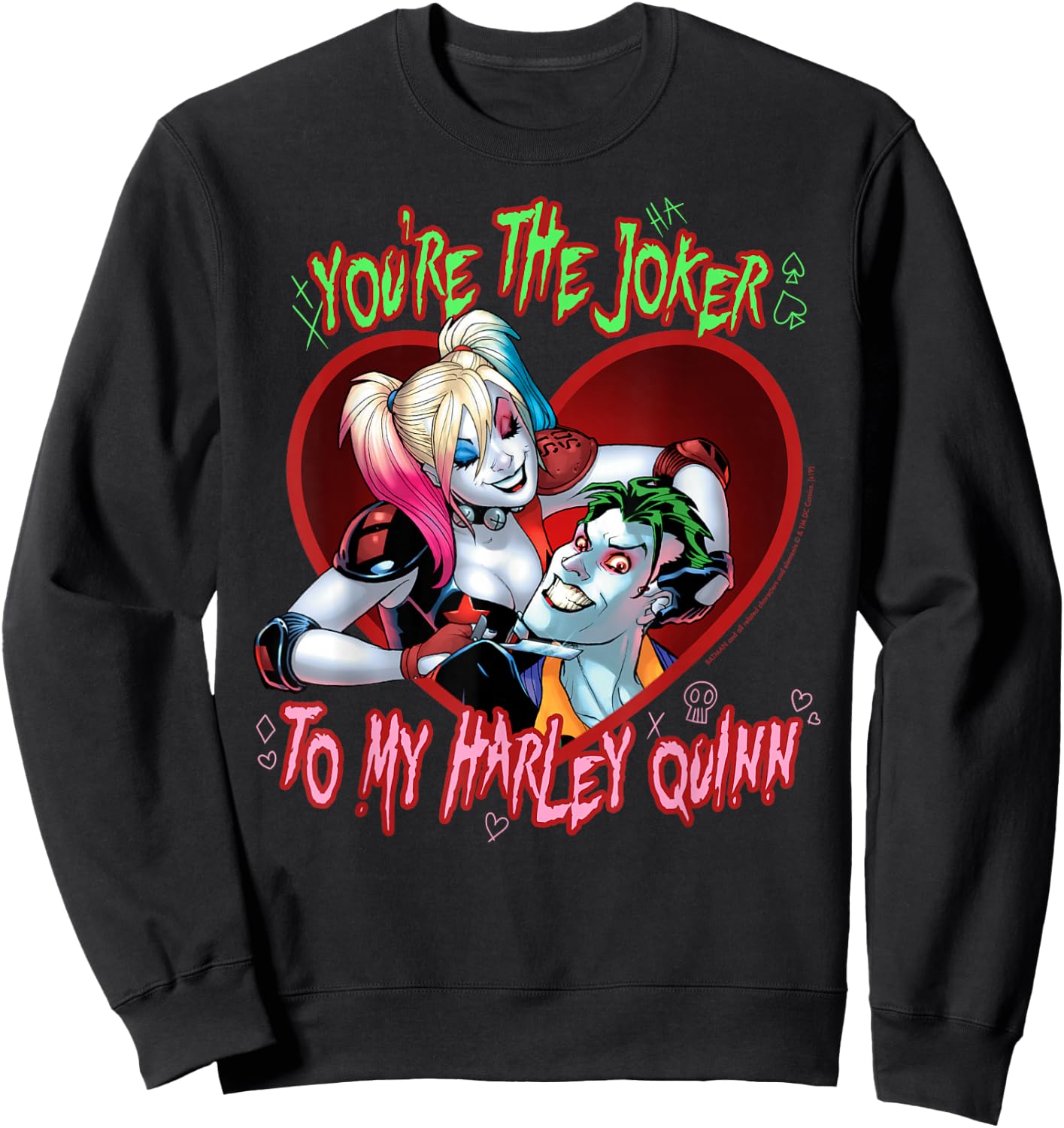 DC Comics Batman Joker to Harley Sweatshirt - Sweatshirt | Black