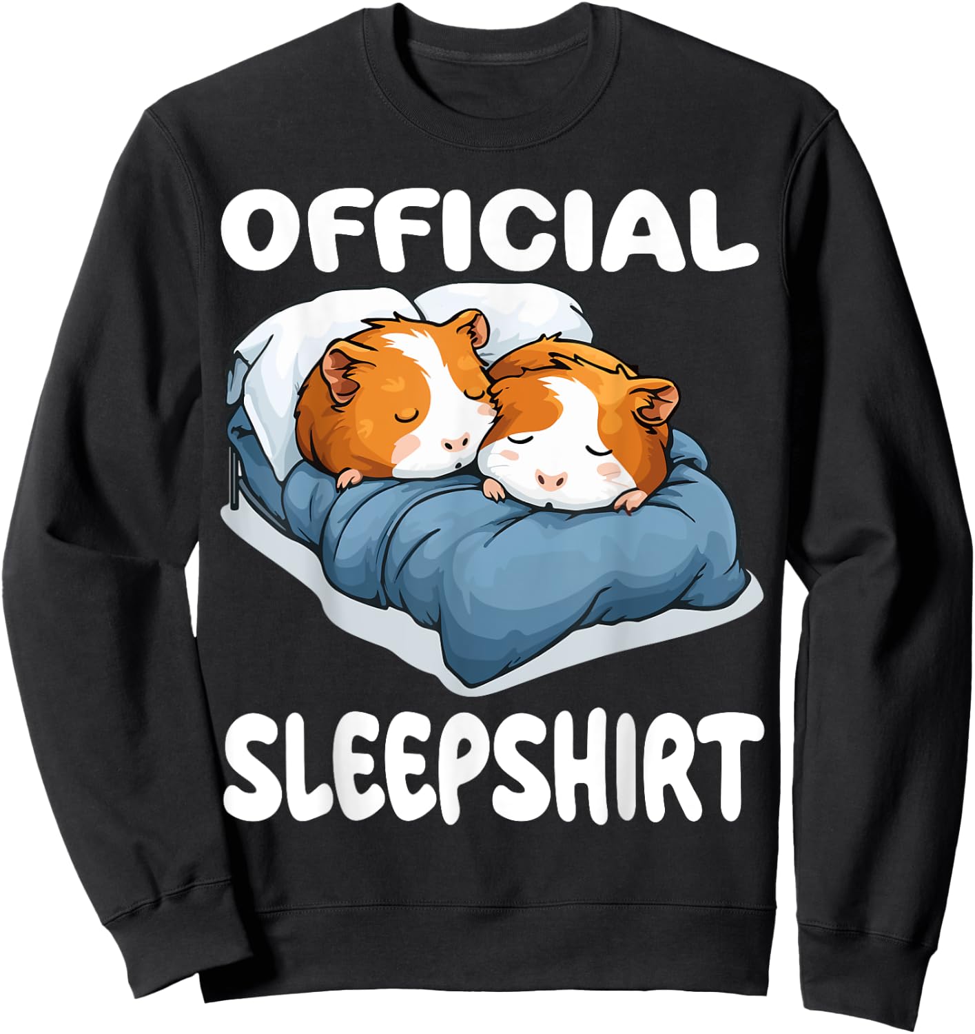 Guinea Pig Official Sleepshirt Pajamas Nightgown Sweatshirt - Sweatshirt | Black