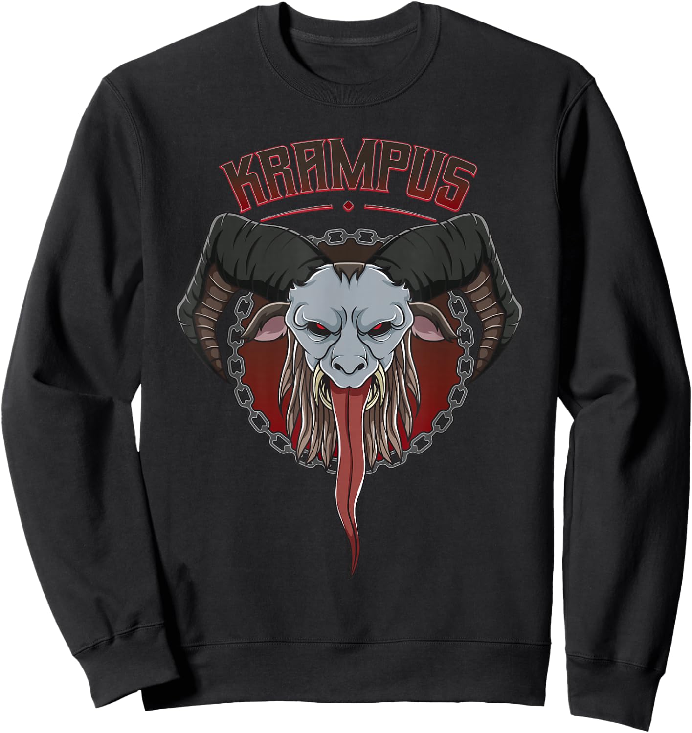 Krampus Horned Goat Demon Christmas Gift Sweatshirt - Sweatshirt | Black