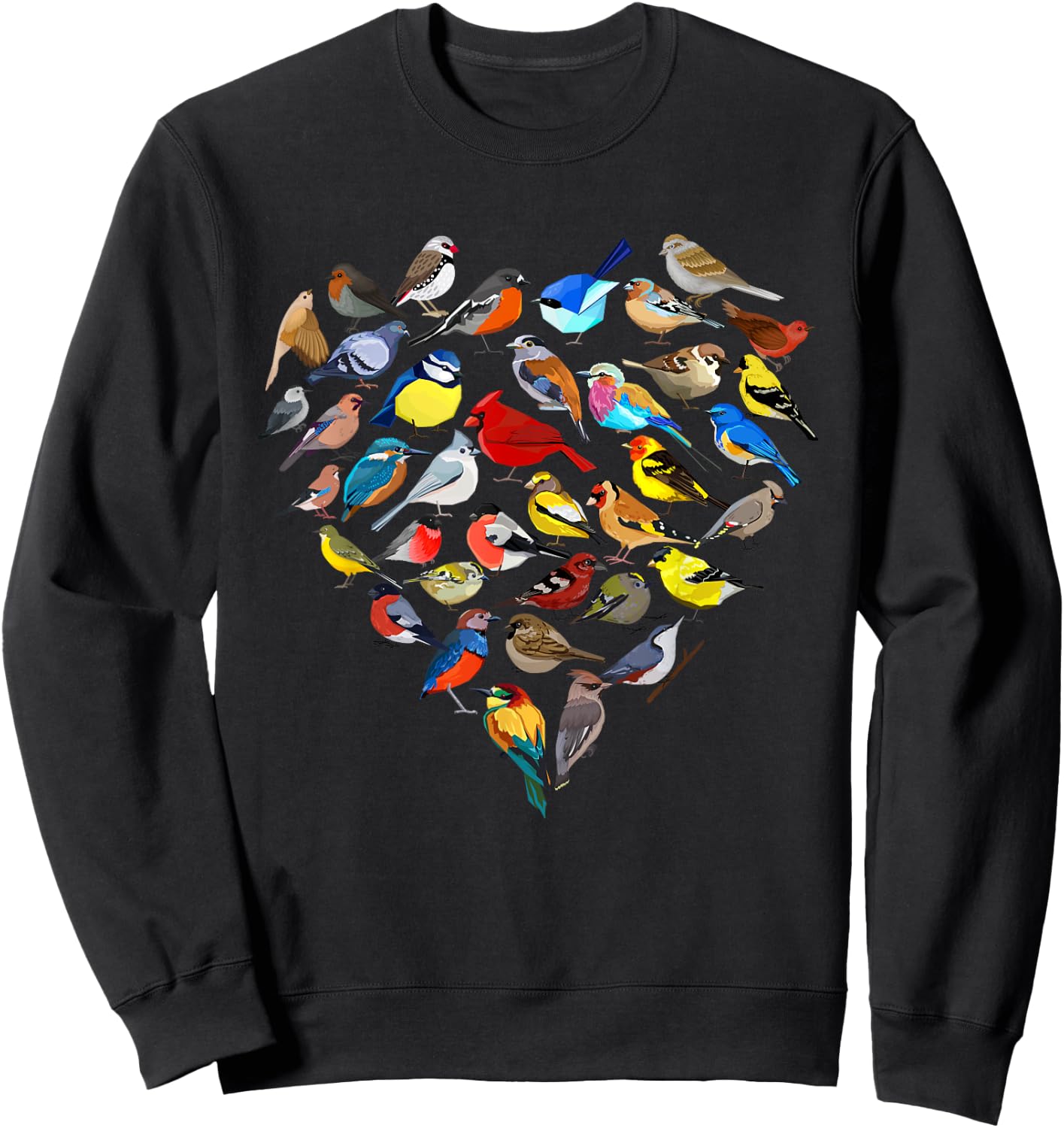 Birds Love Bird watching Birder Nerd Wildlife Birdwatcher Sweatshirt - Sweatshirt | Black
